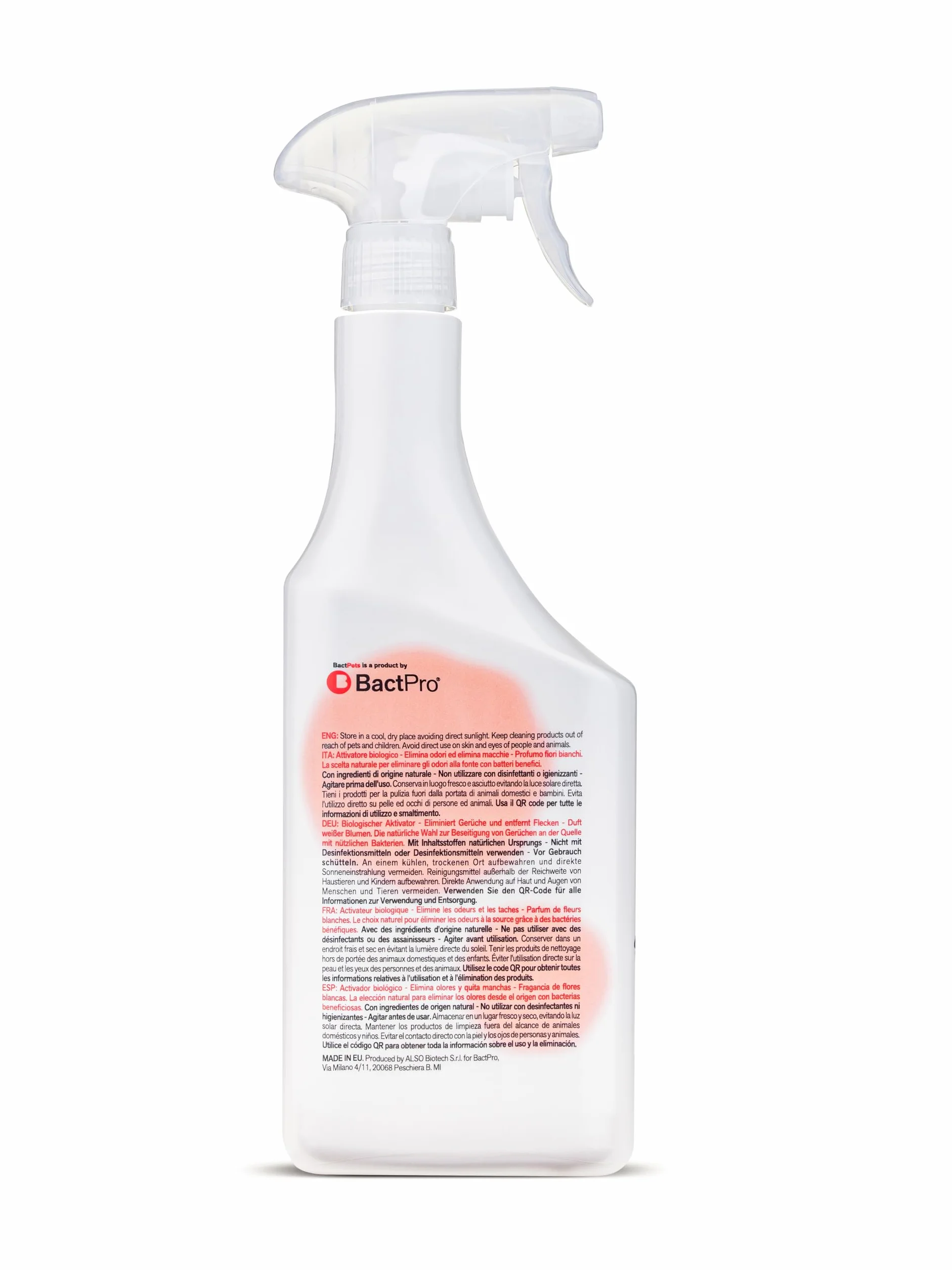 BactPro BactPets elimina odori e macchie per cani e gatti spray 700 ml