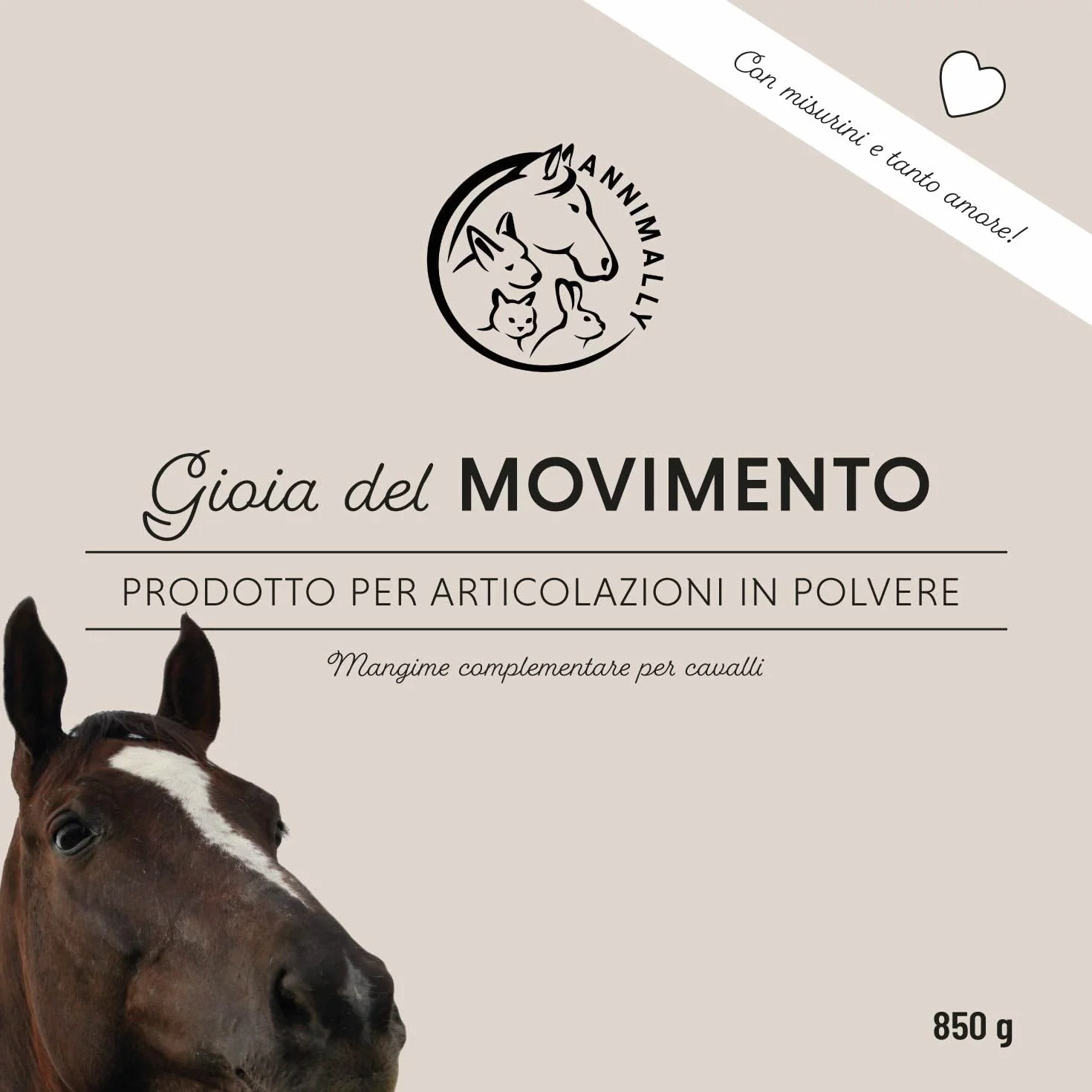 Polvere per le articolazioni dei cavalli 850g con artiglio del diavolo cavallo, MSM cavallo (Zolfo), Glucosamina e Condroitina - Msm integratore cavalli per il Rafforzamento delle Articolazi