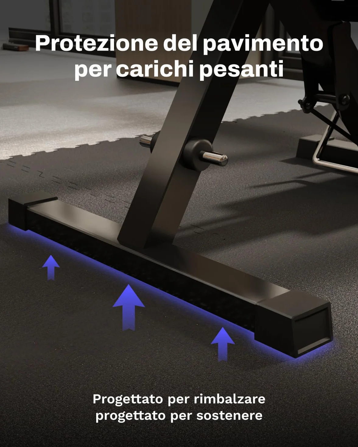 AIRHOP 12 pz 60x60x1,4cm Tappetino per Attrezzature da Esercizio, Superficie in Gomma Robusta e Spessa,Tappetino Puzzle per la Protezione del Pavimento, per Palestra e Casa,Tappetino Fitness BK-12PCS