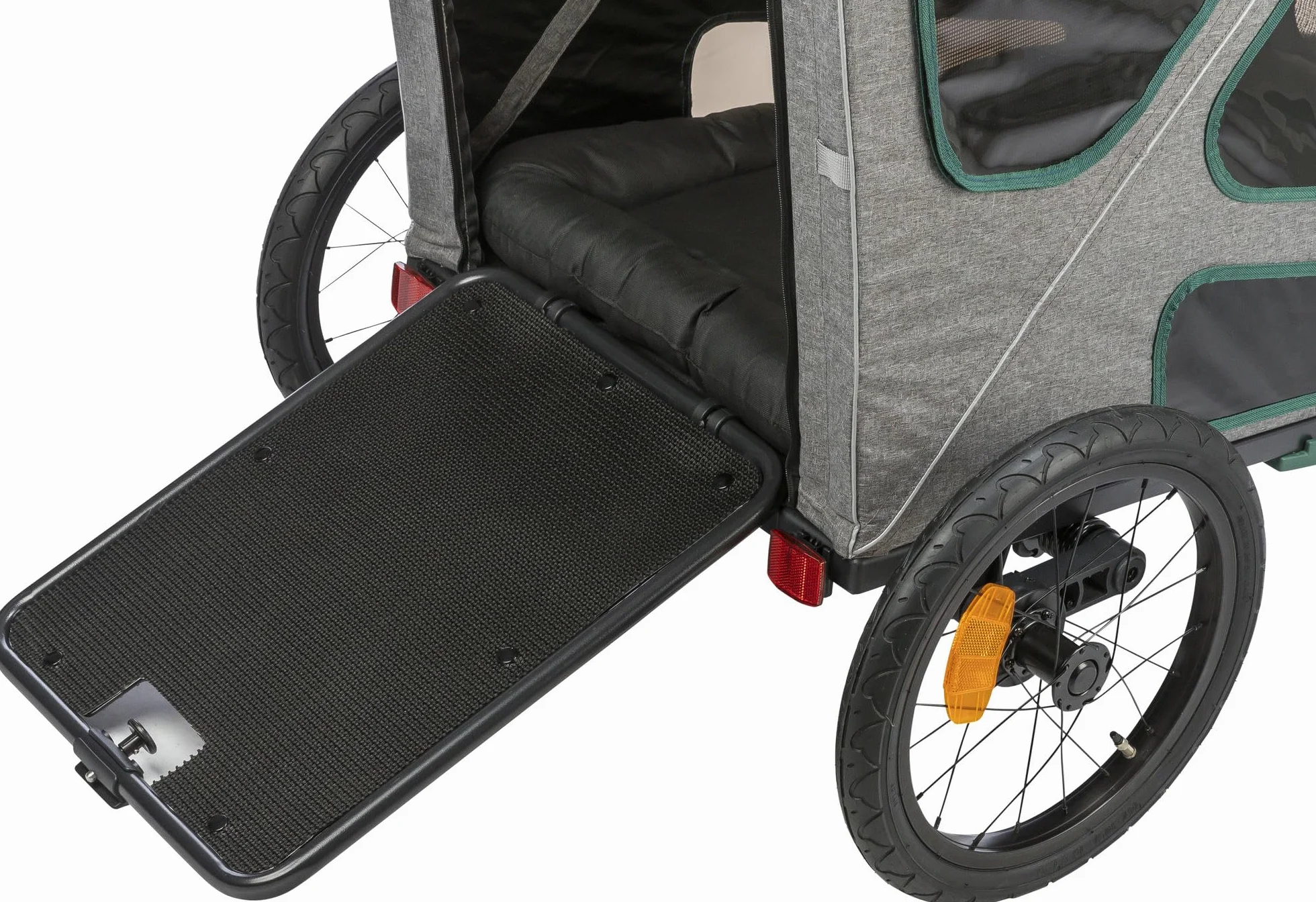 TRIXIE "Rimorchio per Bicicletta, L: 80 × 103 × 98/147 cm, Grigio/Salvia fino a 45 kg - 12804