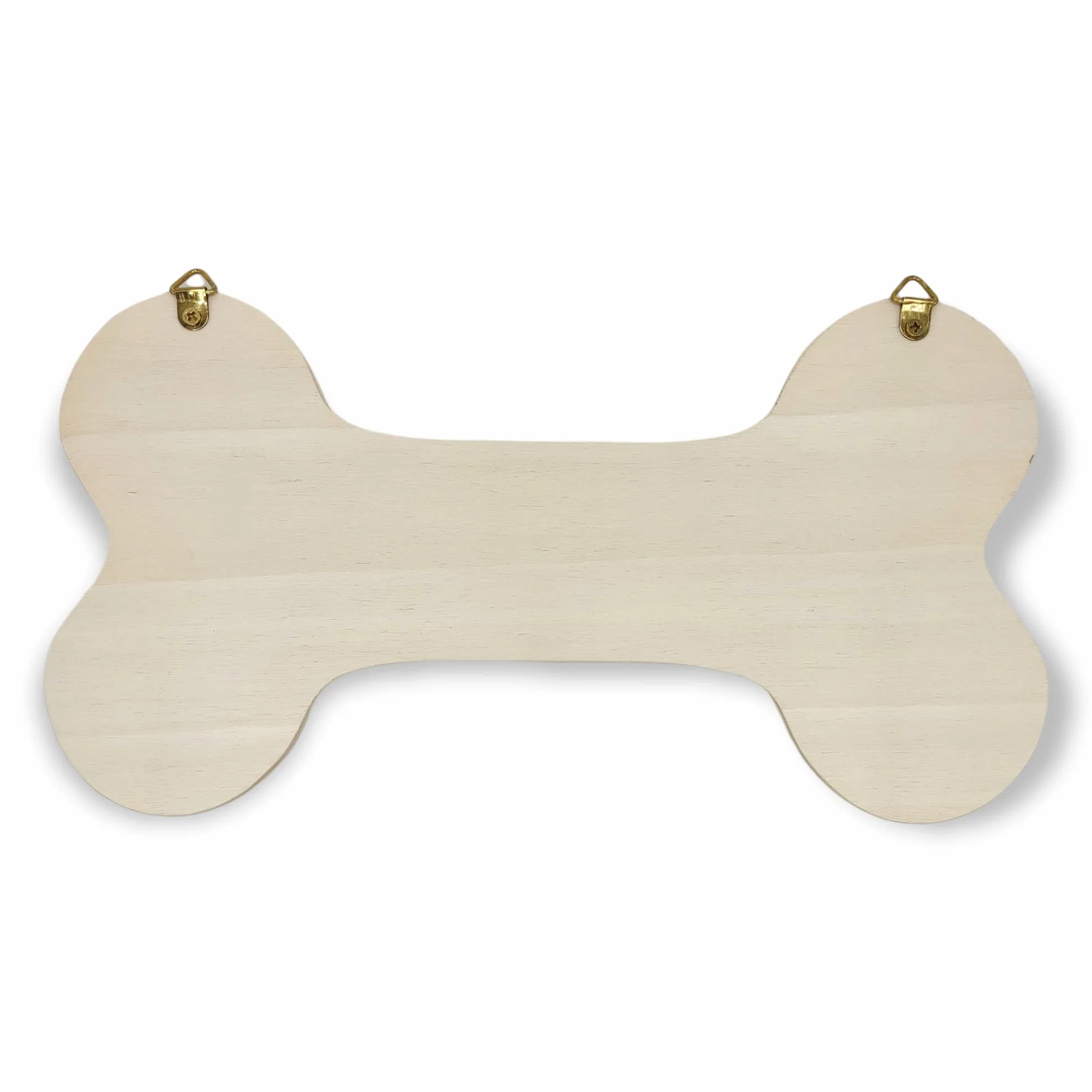 Porta guinzaglio per cani in legno a forma di osso con incisione laser (4-Osso Grande Personalizzato)