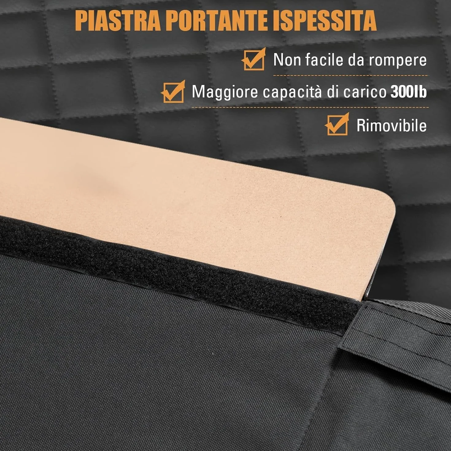 Coprisedile Auto per Cani con Pannello di Fibra Rigido- Più spazio - Impedisce ai Cani di Cadere, Impermeabile, Telo Auto Per Cani, Per Auto Durevole, Telo Auto Per Cani Usato in Tutte le Auto e i SUV