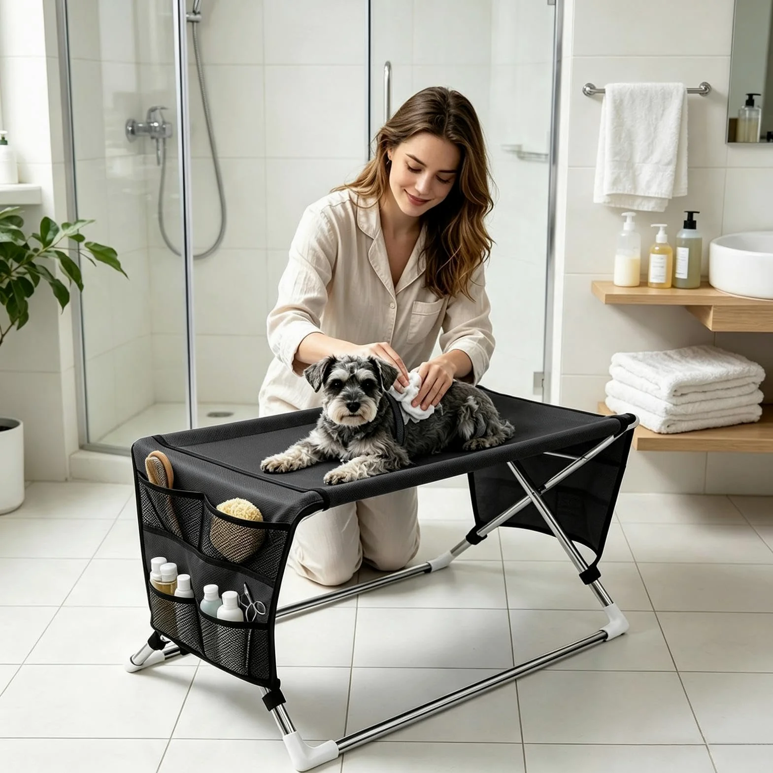 Amaca Da Toelettatura Cani Lettino Sospeso Per Taglio Lavaggio E Cura | Amaca Lettino Cuccioli Bagno per Casa Dopo-Passeggiata Interno Appartamento Soggiorno Bagno Canile Veterinario