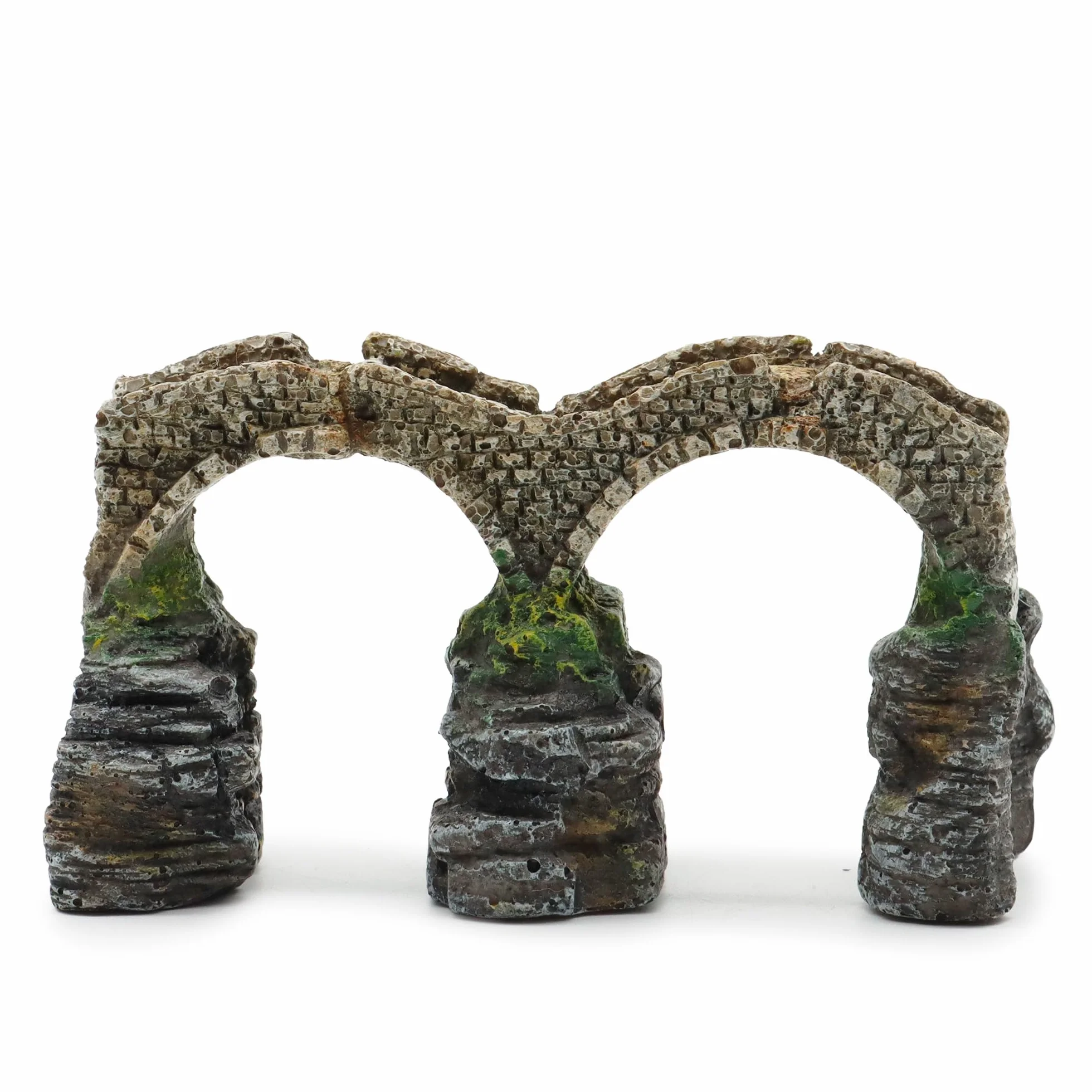 Amtra Deko Ponte Romano - Decorazione in Resina atossica per Acquari, Accessorio Ornamentale subacqueo, Decorativo rifugio nascondiglio, Dipinto a Mano, Dimensione 7,5 * 13,5 * 5,5 cm