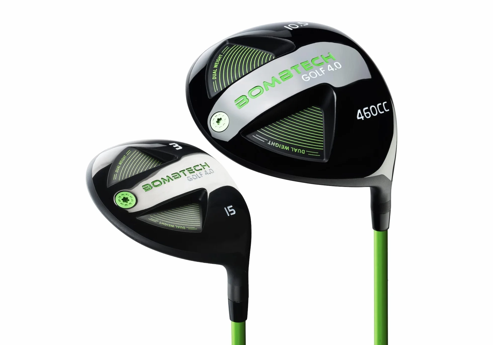 BombTech Golf - 4.0 Driver e 3 Legno Bundle - Premium Golf Wood Set per uomo - Facile da colpire Tee - Max perdono e precisione