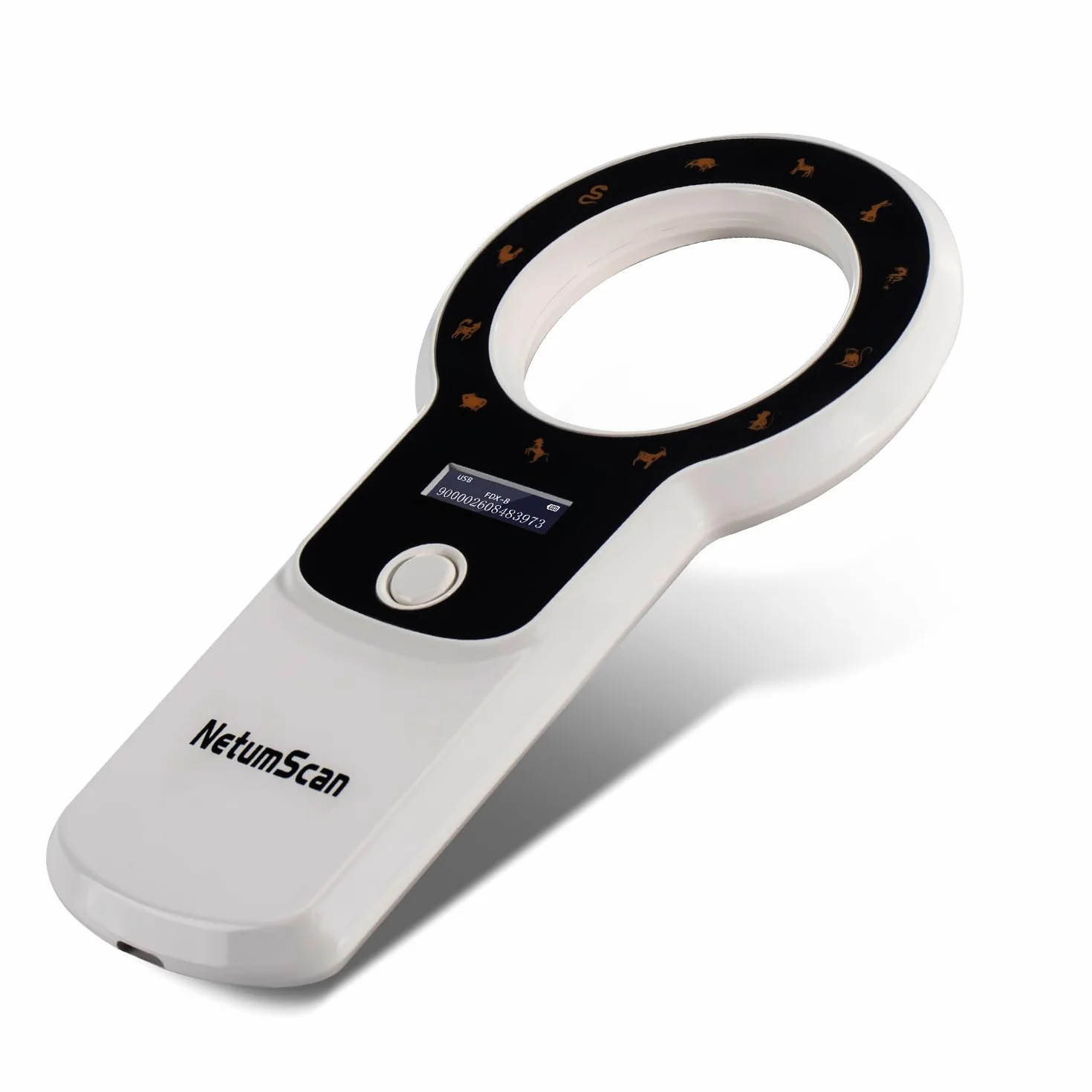 NetumScan Lettore di microchip per animali domestici aggiornato,256 dati memorizzati Scanner portatile ricaricabile per etichette identificative di animali domestici per FDX-B e ID64 RFID EMID DJ-260C