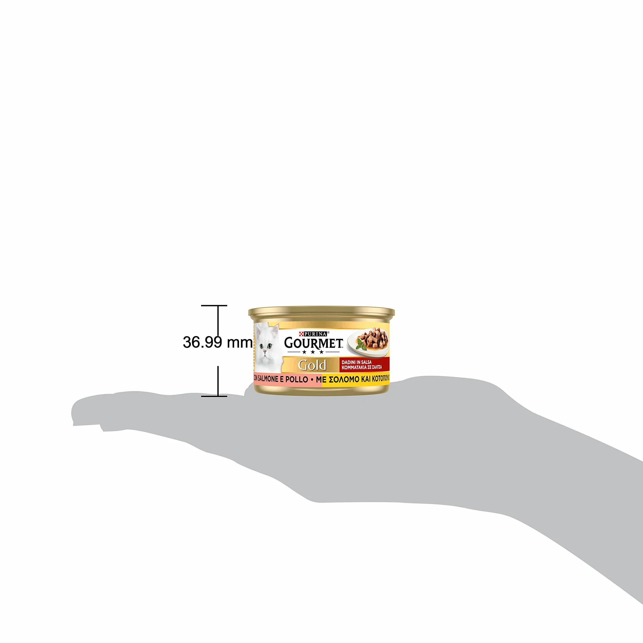 Purina Gourmet Gold Umido Gatto dadini in Salsa con Salmone e Pollo - 24 Lattine da 85 g Ciascuna (confezione da 24 X 85 g)
