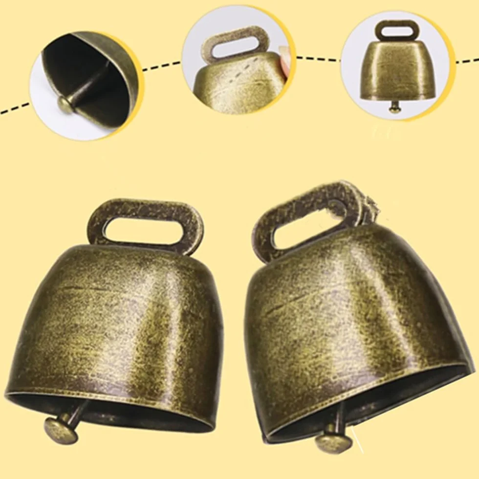 3 Pezzi campane in rame, campana anti-smarrimento, Campane in Metallo Antico, Ottone, per Animali Domestici, Campanelli Antifurto