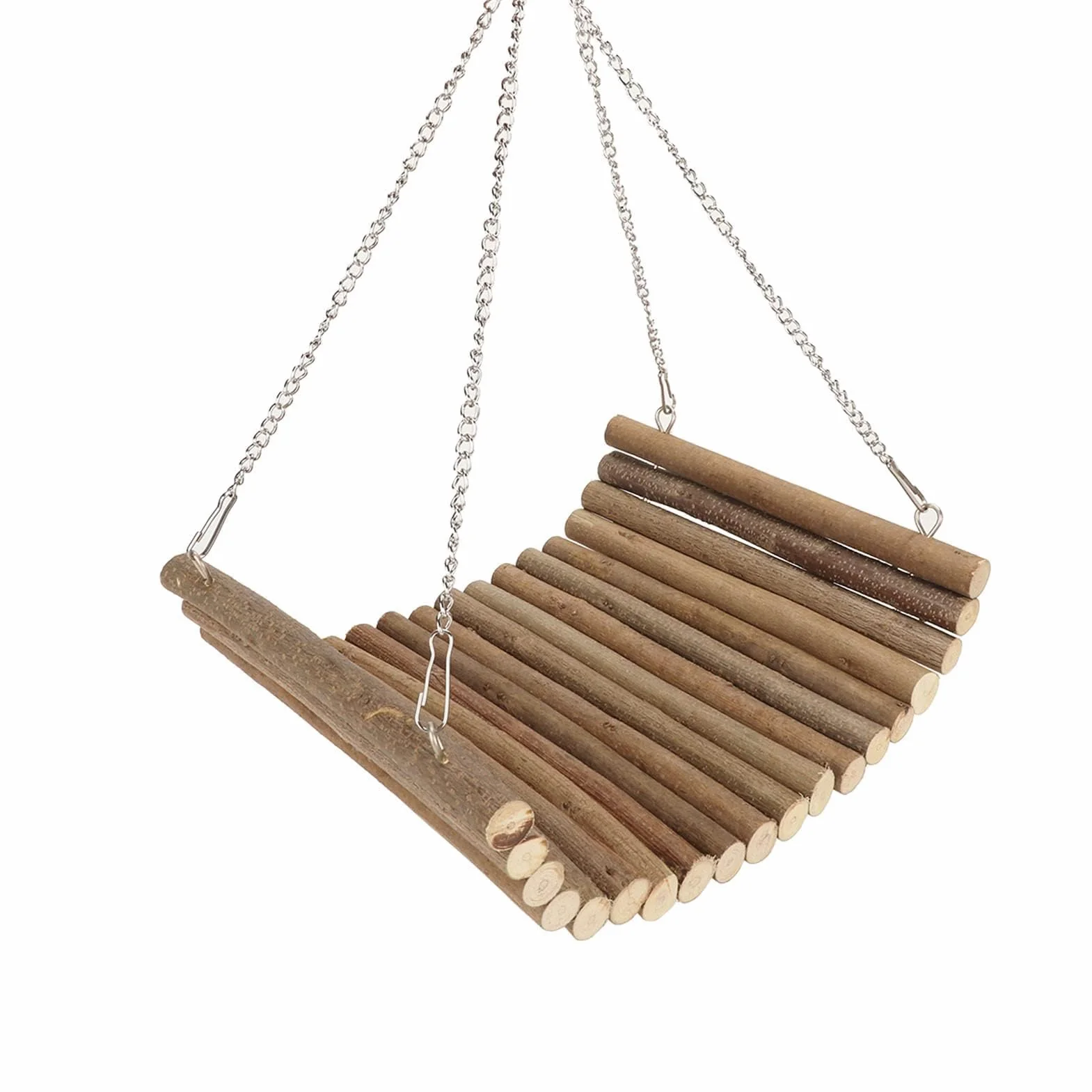 Amaca Sospesa per Piccoli Animali in Legno 20x30 cm per Criceti Cincillà Scoiattoli Conigli Uccelli