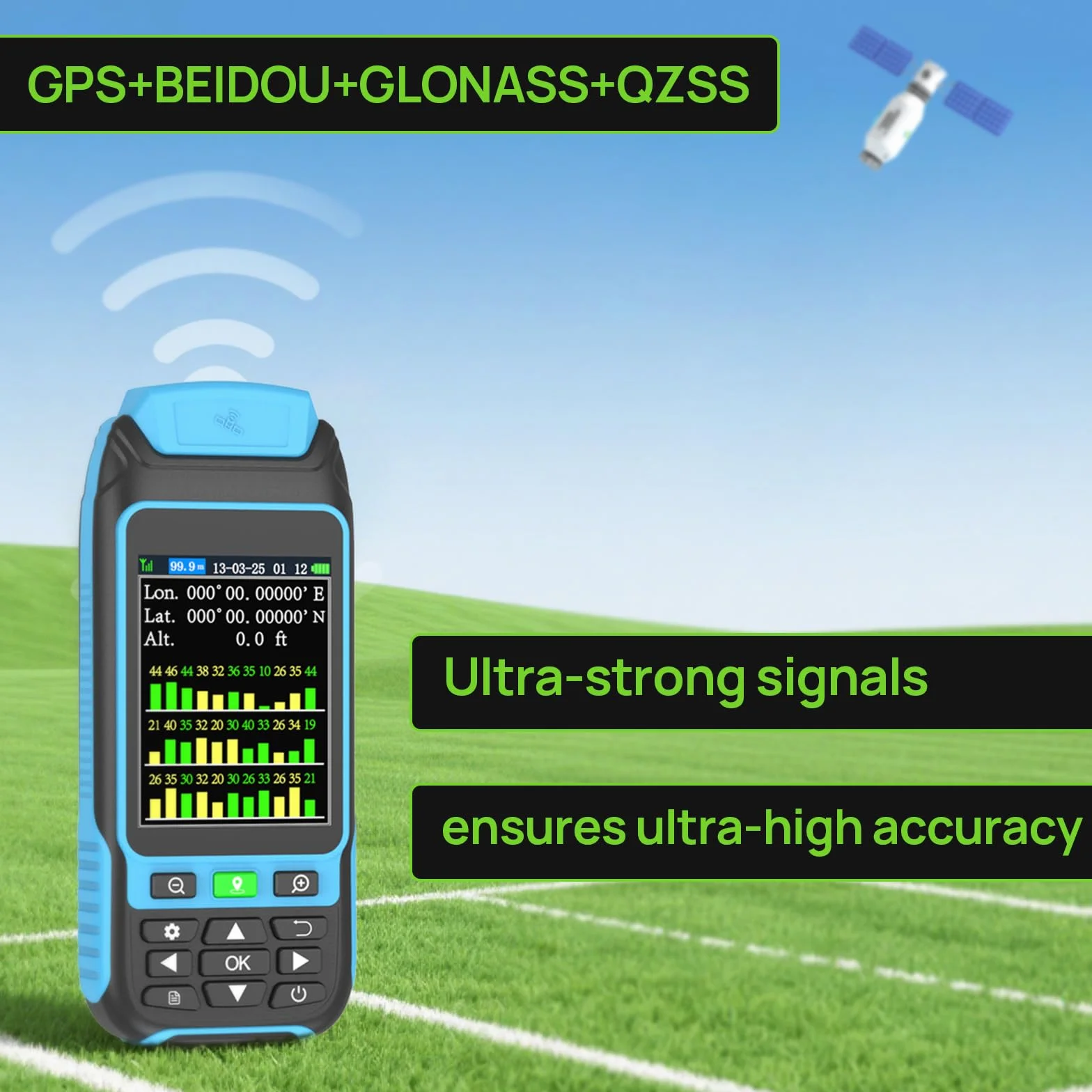 Attrezzatura di Rilevamento GPS Portatile, Attrezzatura di Rilevamento Terreno Robusta e Ad Alta Precisione per Terreno Montuoso, Terreno Agricolo, Foresta, Ranch, Miniera, Lago