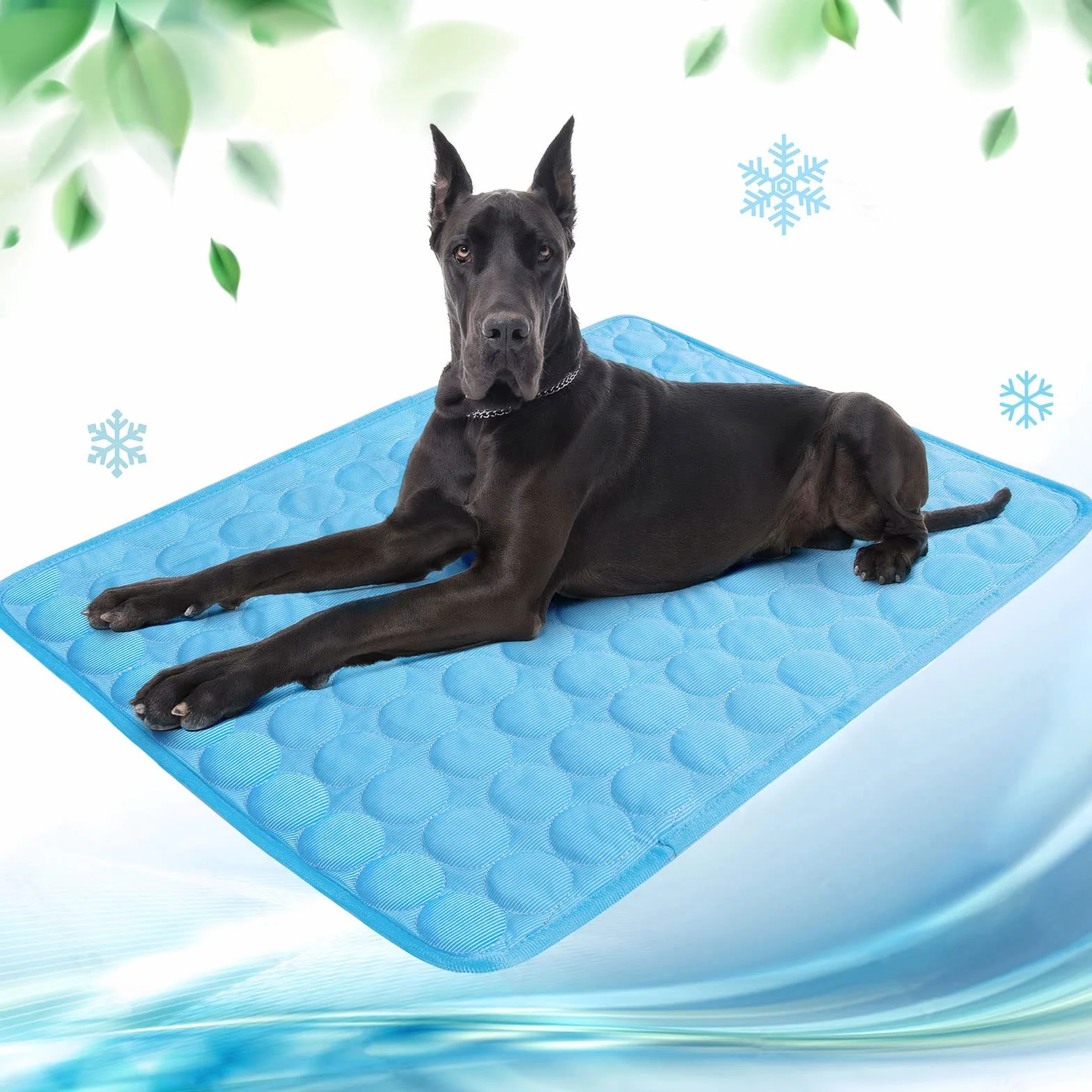 NIBESSER Tappetino Refrigerante per Cani Taglia Media Tappetino Rinfrescante per Gatti Impermeabile Antiscivolo Tappeto Refrigerante Cane per Viaggio Auto Cuccia Casa