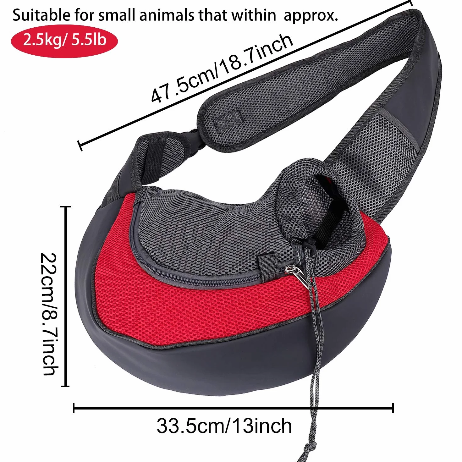 Borsa da Viaggio per Cani Trasportino Tote Spalla Zaino per Piccola Animale Domestico Gatto Cucciolo 2.5kg