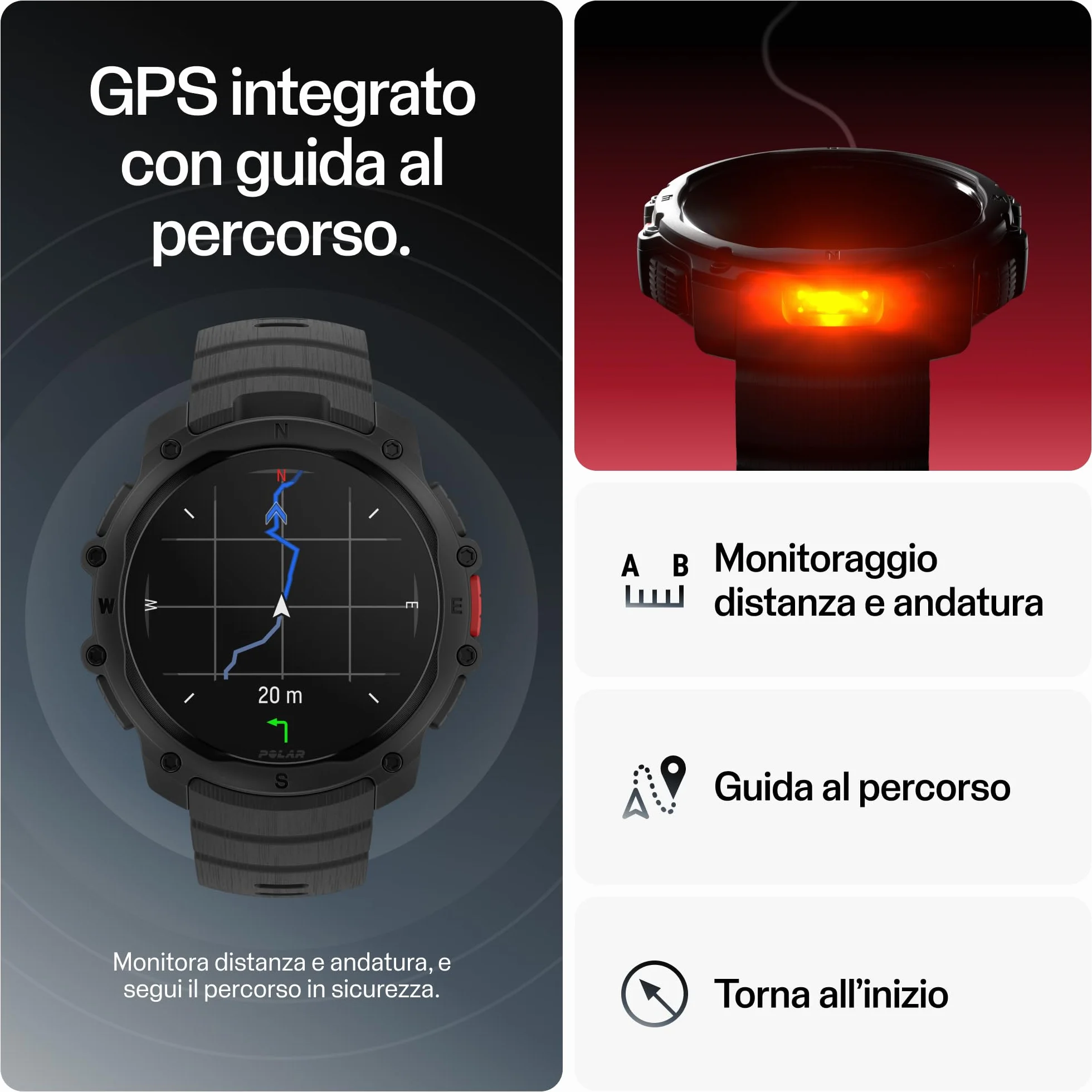 Polar Street X – Orologio Sportivo GPS Uomo e Donna – Cardiofrequenzimetro – Allenamento Ibrido – Orologio Running Impermeabile – 3 Anni Garanzia Amazon Esclusiva
