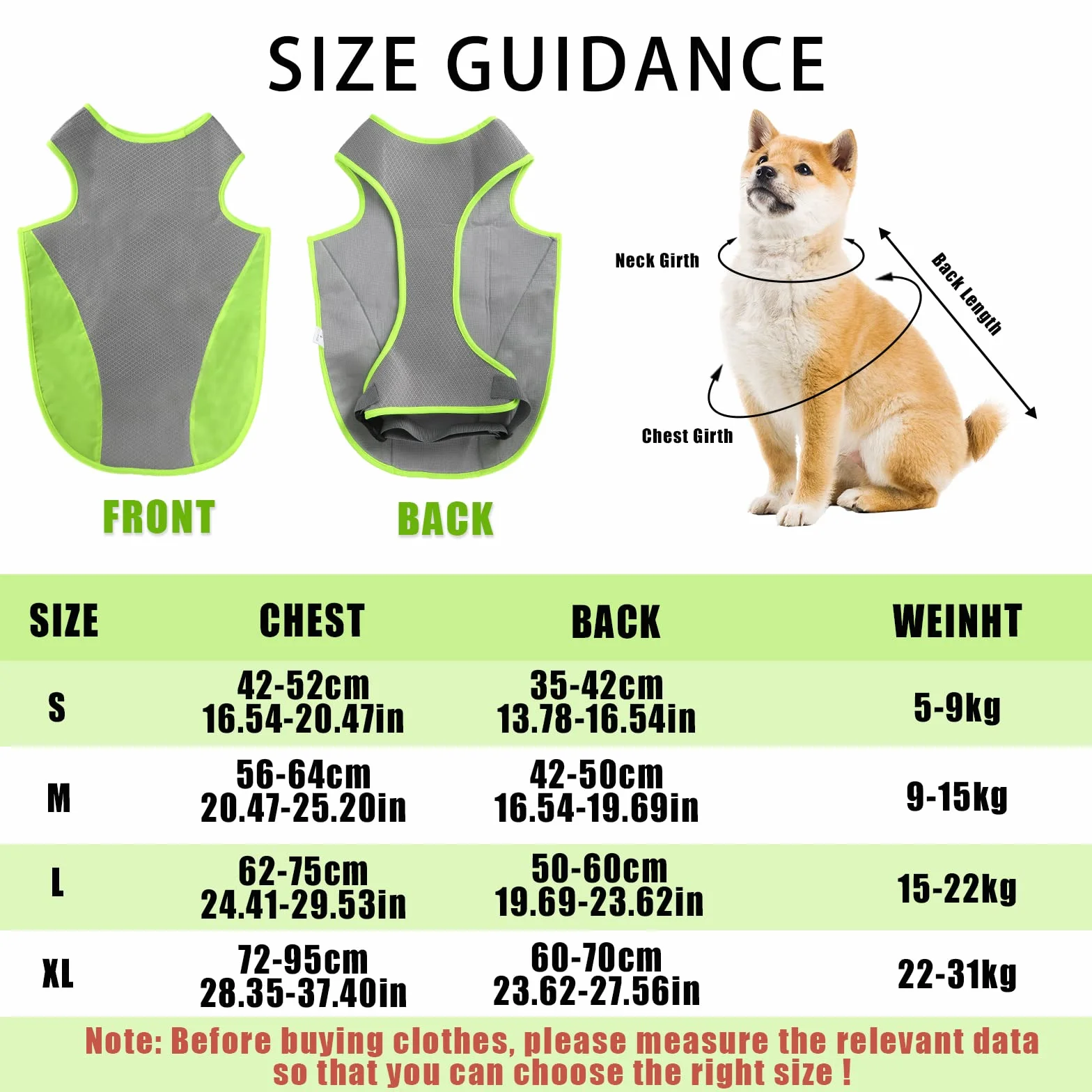 Gilet Rinfrescante per Cani Taglia Media e Grande Giubbotto Raffreddamento Grigio XL