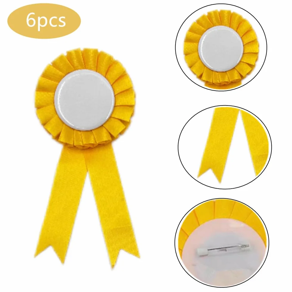 Fiocco da Torneo, 6 Pezzi Coccarde Premiazioni, Rosette per Vincitori,Hobby Horse Accessori Cavallo Divertenti, Nastri da Torneo Nastri per Eventi Sportivi, Coccarde per Vincitori