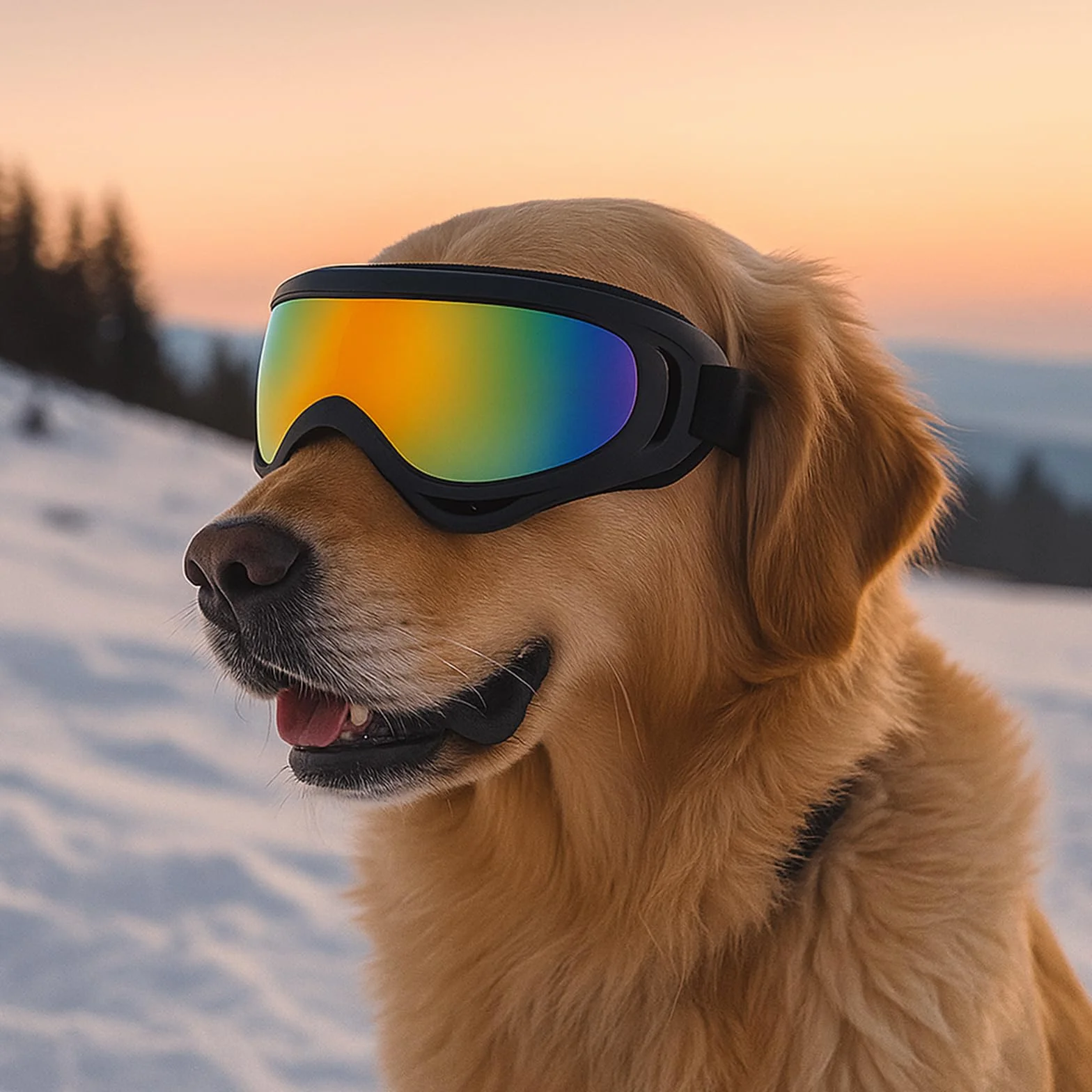 2 Regolabili Occhiali da Sole per Cani Adatti Occhiali per Cani Antivento e Protezione UV per Cani di Taglia Media e Grande, Neve, Avventure All'aperto, Auto e Altre Attività All'aperto