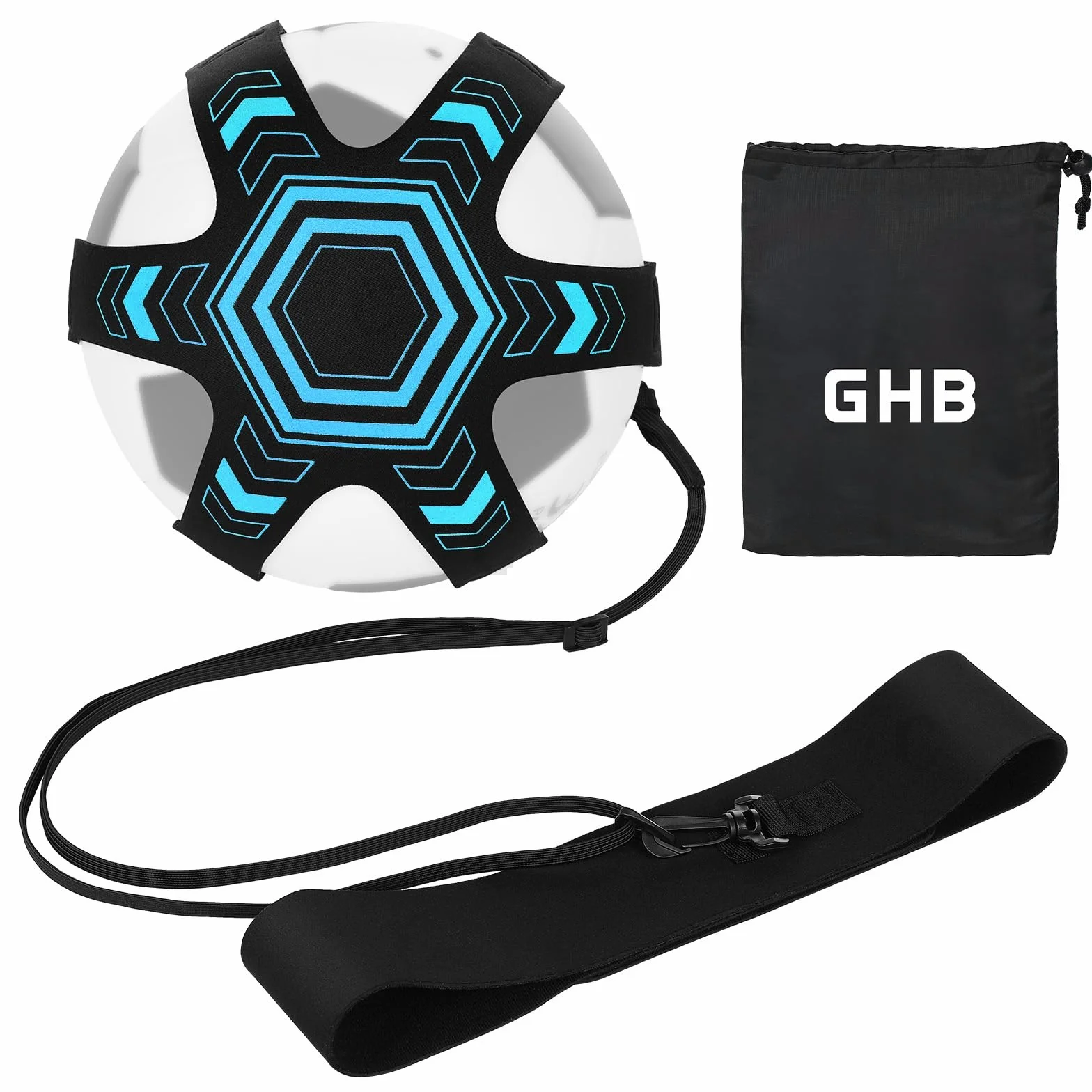 GHB Trainer da Calcio Accessori per L’Allenamento Individuale con Cintura Regolabile Bambini per Controllo Palla e Pallone Regalo per Bambino