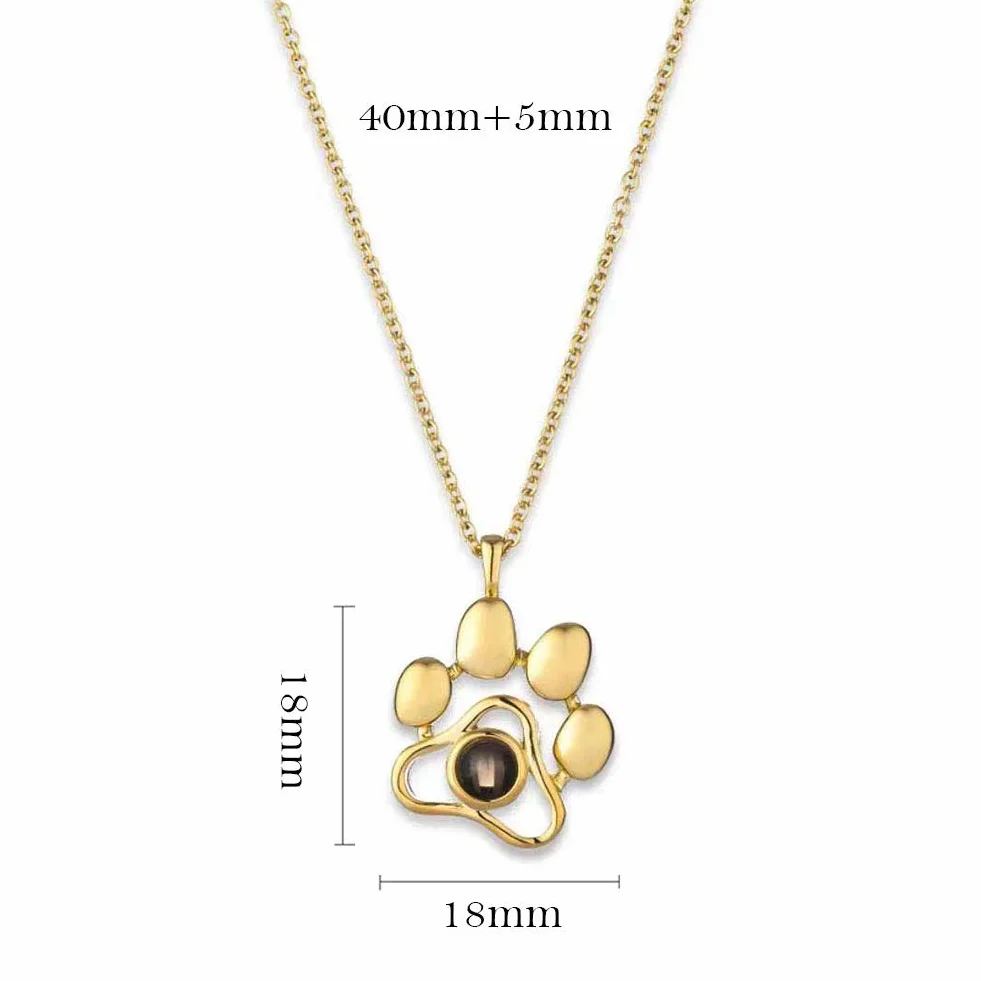 Collana commemorativa personalizzata per animali domestici con foto di proiezione regalo simpatia