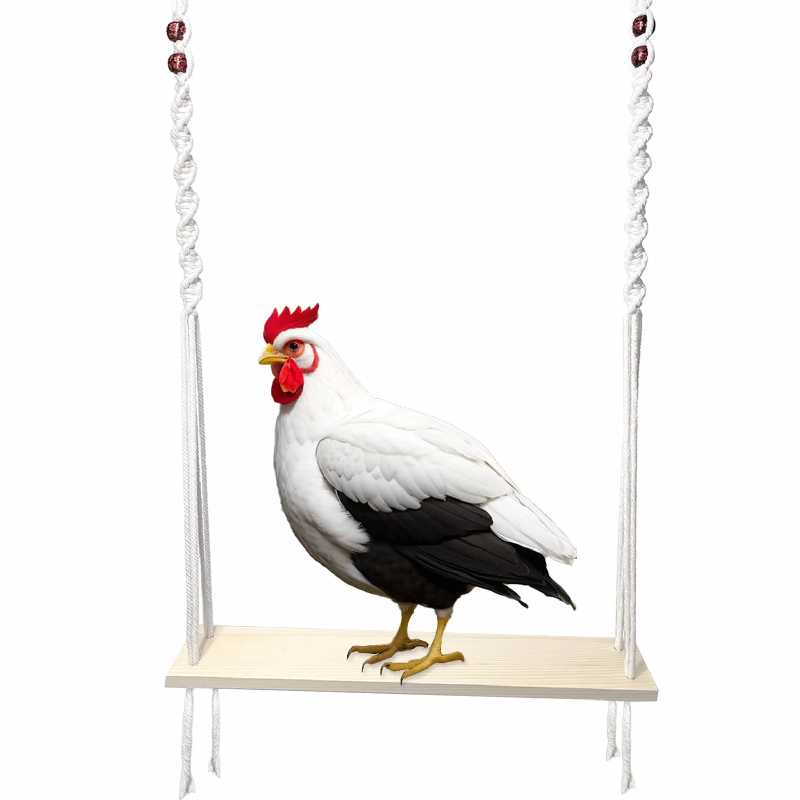 Altalena per Pollaio Giochi per Galline Accessori in Legno Naturale Fatto a Mano