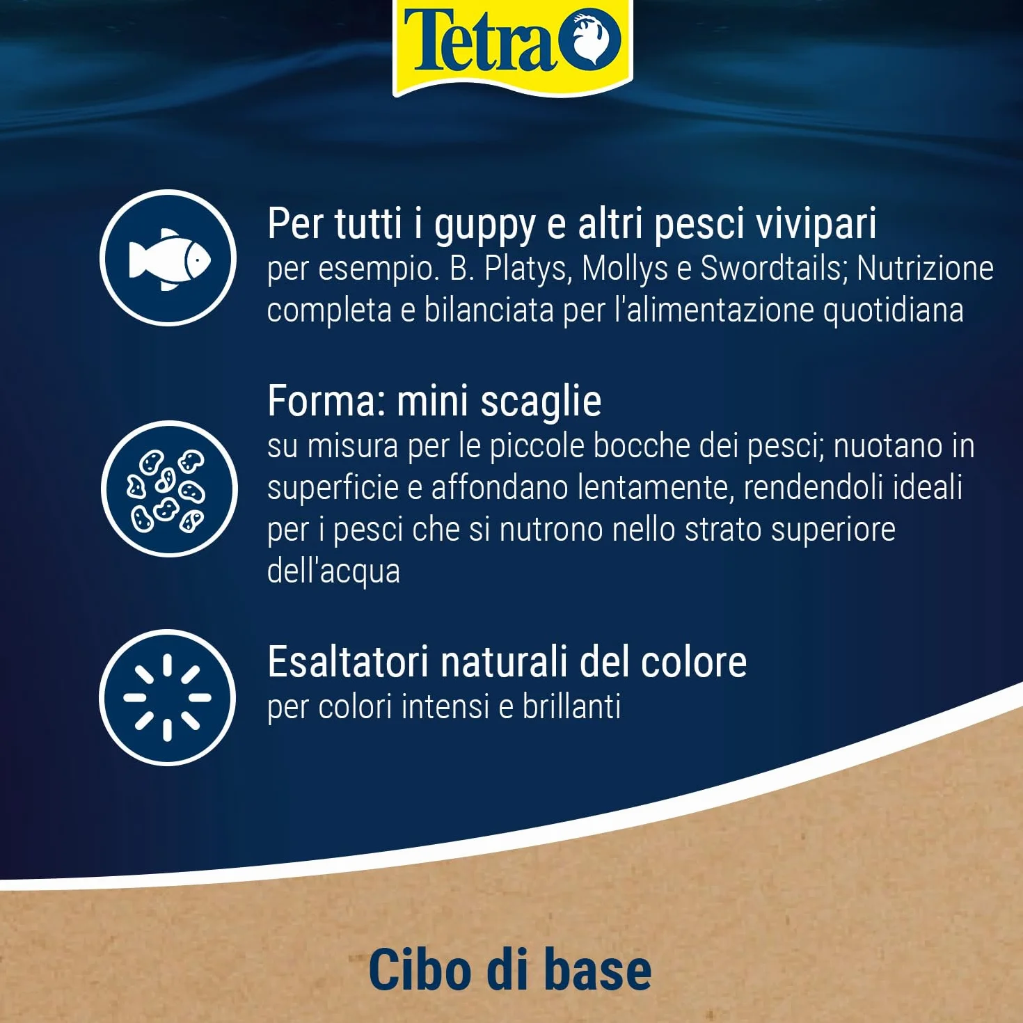 Tetra Guppy Colour Mini Flakes - Mangime in scaglie per guppy, lattina 250 ml