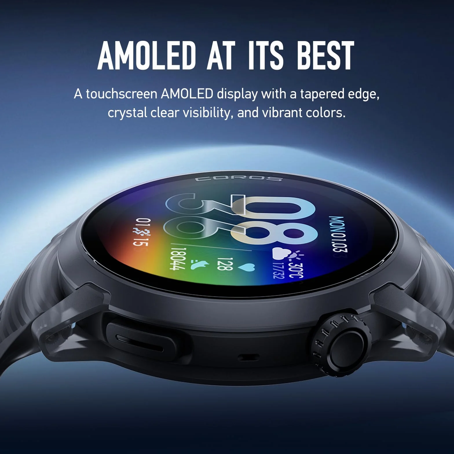 COROS PACE 4 Orologio GPS sportivo ultraleggero, 1,2" Touchscreen AMOLED, 19 giorni di autonomia della batteria, Funzioni vocali, strumenti di allenamento avanzati, GPS, Corsa-Nero Cristallo
