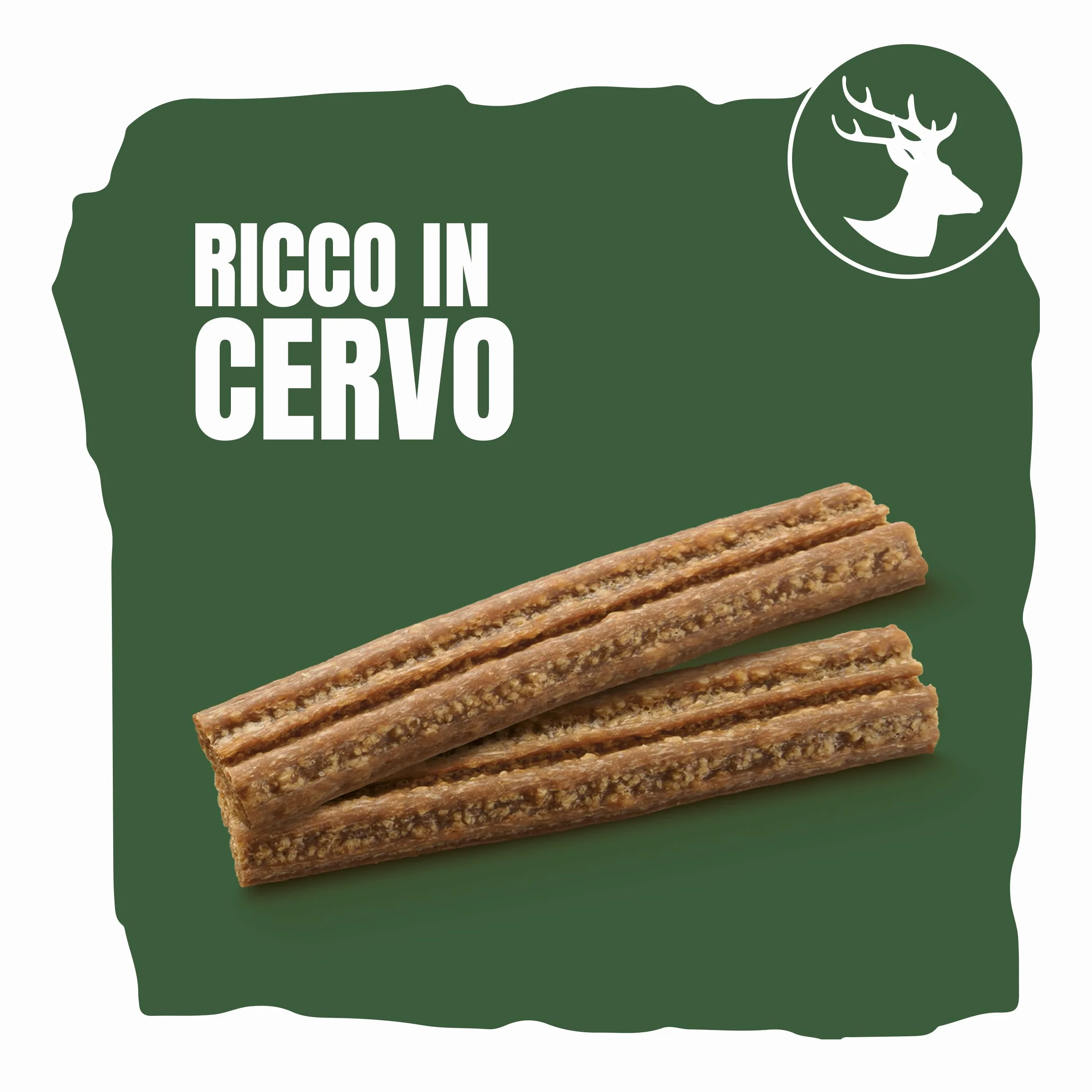 PURINA ADVENTUROS Snack per Cani Adulti Strips con Cervo 6 Confezioni da 90g