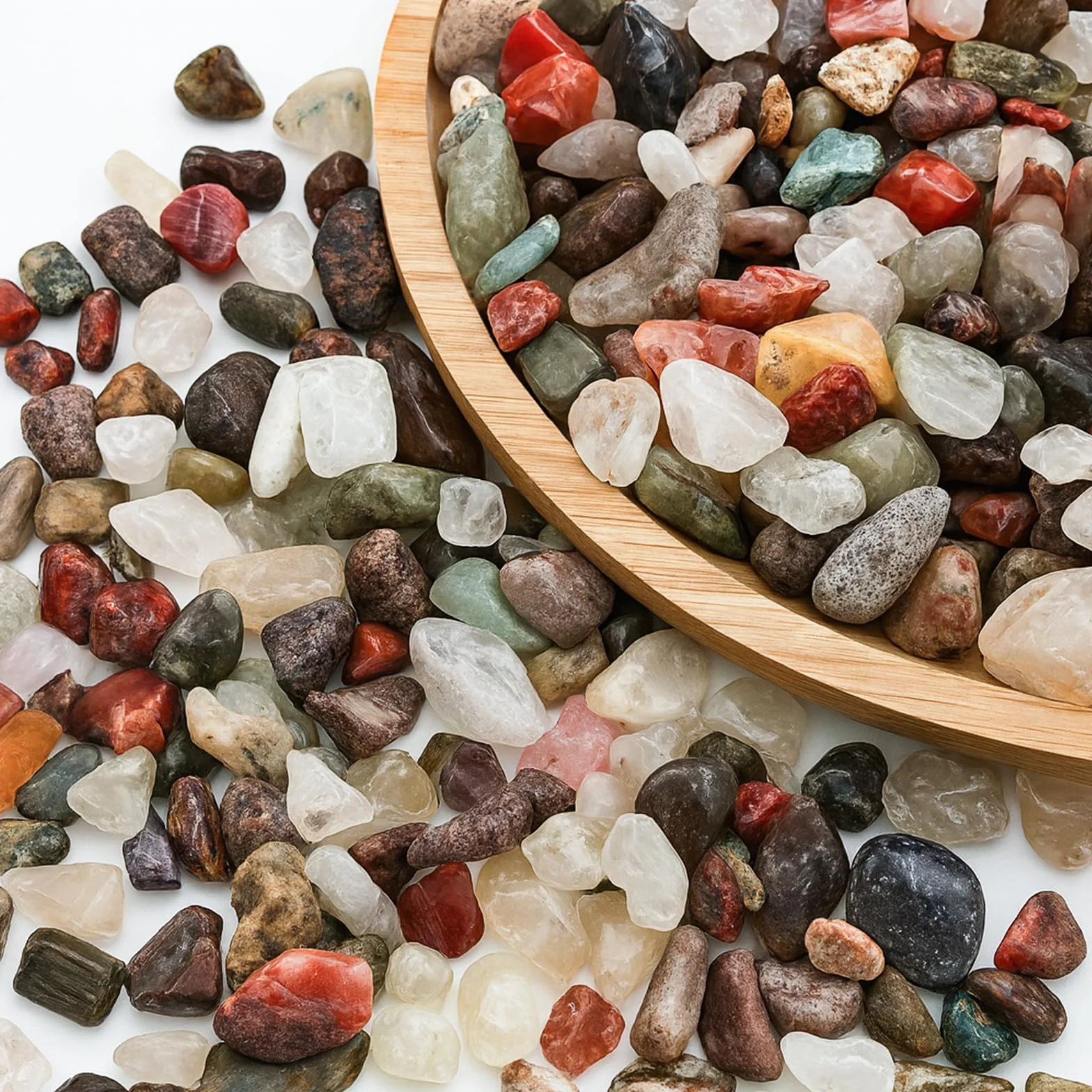 Pietre Decorative, 900g Cristallo di Pietres Miste Schiacciato Naturale, 7-9mm Irregolari Sassolini Colorati Pietre per Vasi, Piante in Vaso Decorazione, Acquario, Giardino (7-9mm)