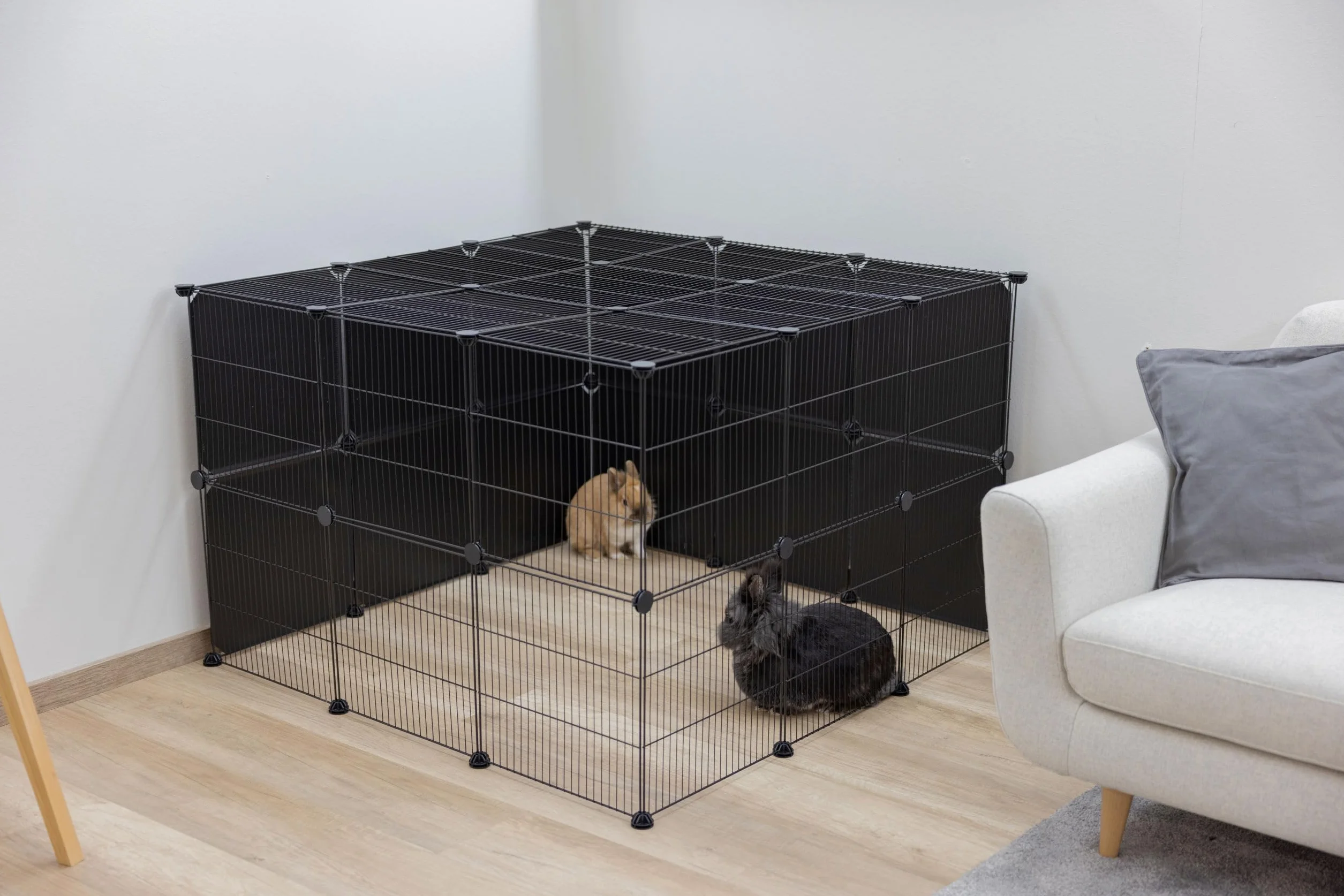 Kerbl Pet Ampliamento recinto rete metallica 6 elementi 35x35cm nero