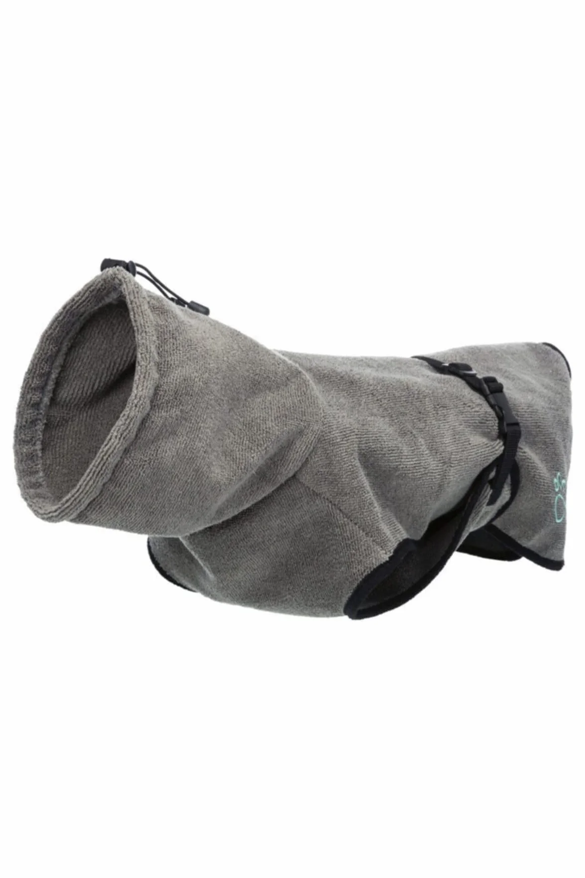 Trixie Accappatoio per Cani, Lunghezza Schiena 75 cm, con Pettorina e Cintura Addominale Regolabile in Modo Continuo con Fibbia. - 170g