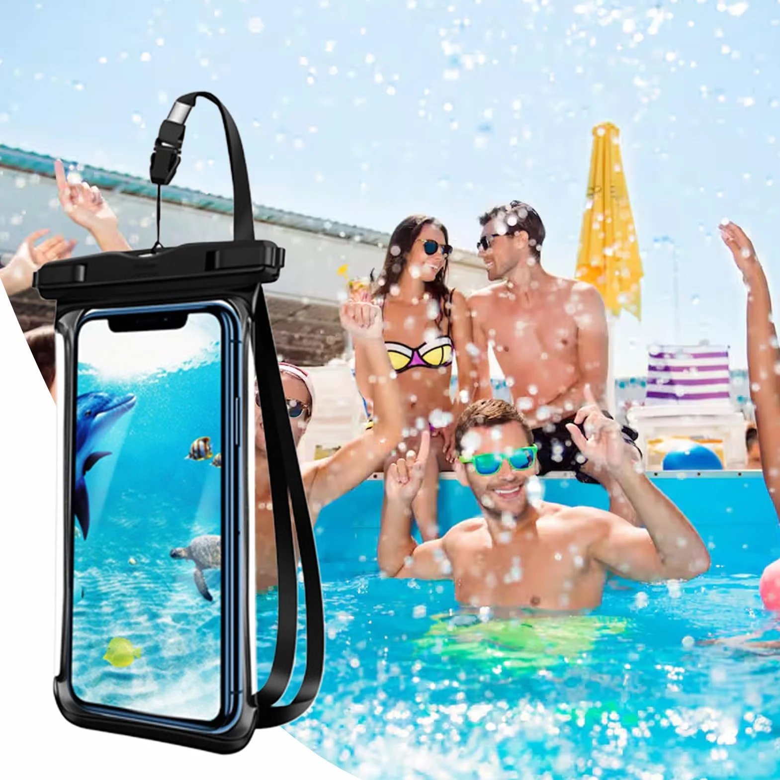 Generico Waterproof Phone Case with Lanyard, Clear Floating Pouch, Touchscreen Compatible, Outdoor
