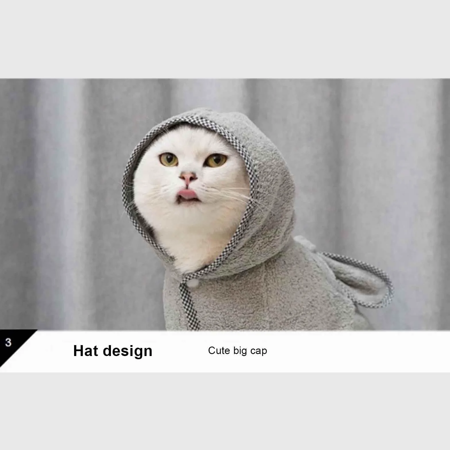 Pet Bathrobe Accappatoio per Cani per Il Dopo Bagno, Asciugamano per Animali da Bagno, Accappatoio con Cappuccio per Cani E Gatti di Tutte Le Razze, Asciugamano Assorbente,Grigio,3XL