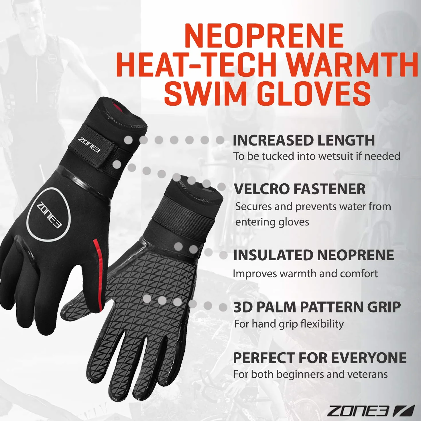 ZONE3 Guantes Heat Tech - Guantes de Neopreno Heat Tech Unisex Adulto