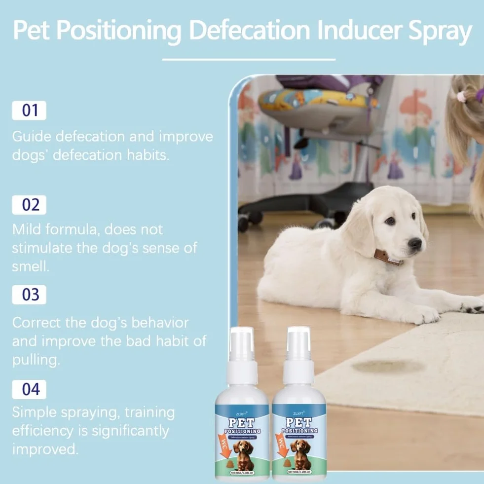 Spray per Addestramento Vasino per Cani,2pcs Spray per Addestramento al Vasino per Animali Domestici,Uso Quotidiano del Cane Liquido di Addestramento Della Toilette,Dog Potty Training Spray