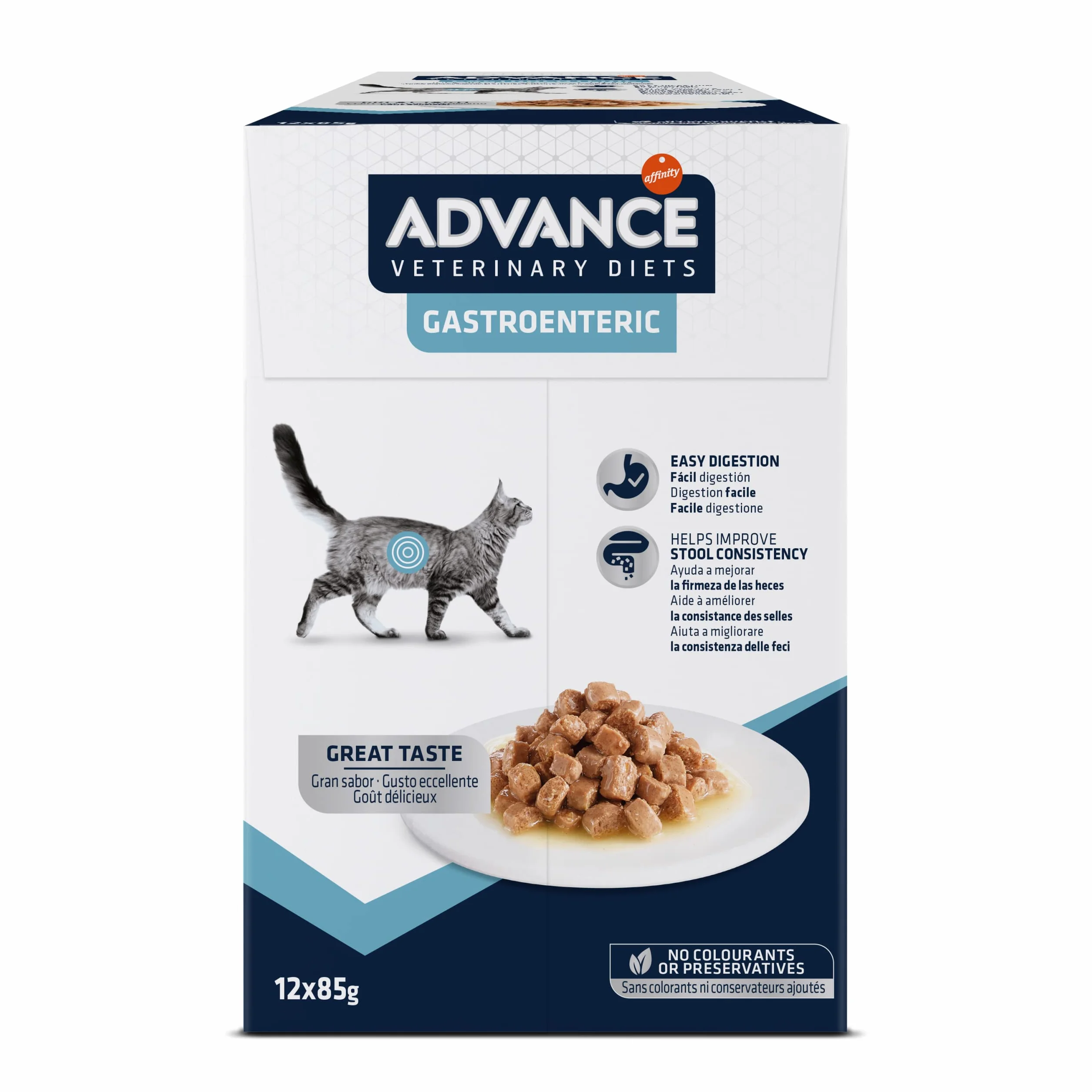 Advance Veterinary Diets Gastroenteric Cibo Umido per Gatti Multipack 12 bustine da 85g