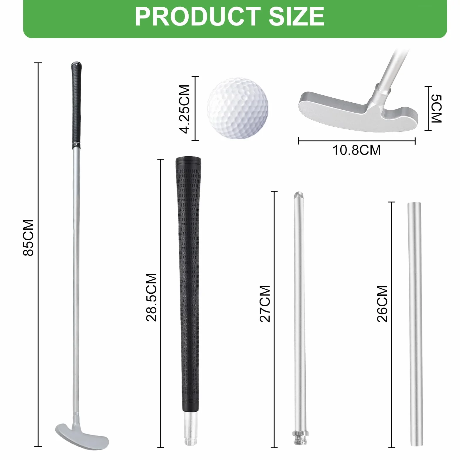 Flintronic Putter da Golf Portatile Regolabile per Destri e Mancini Indoor Outdoor