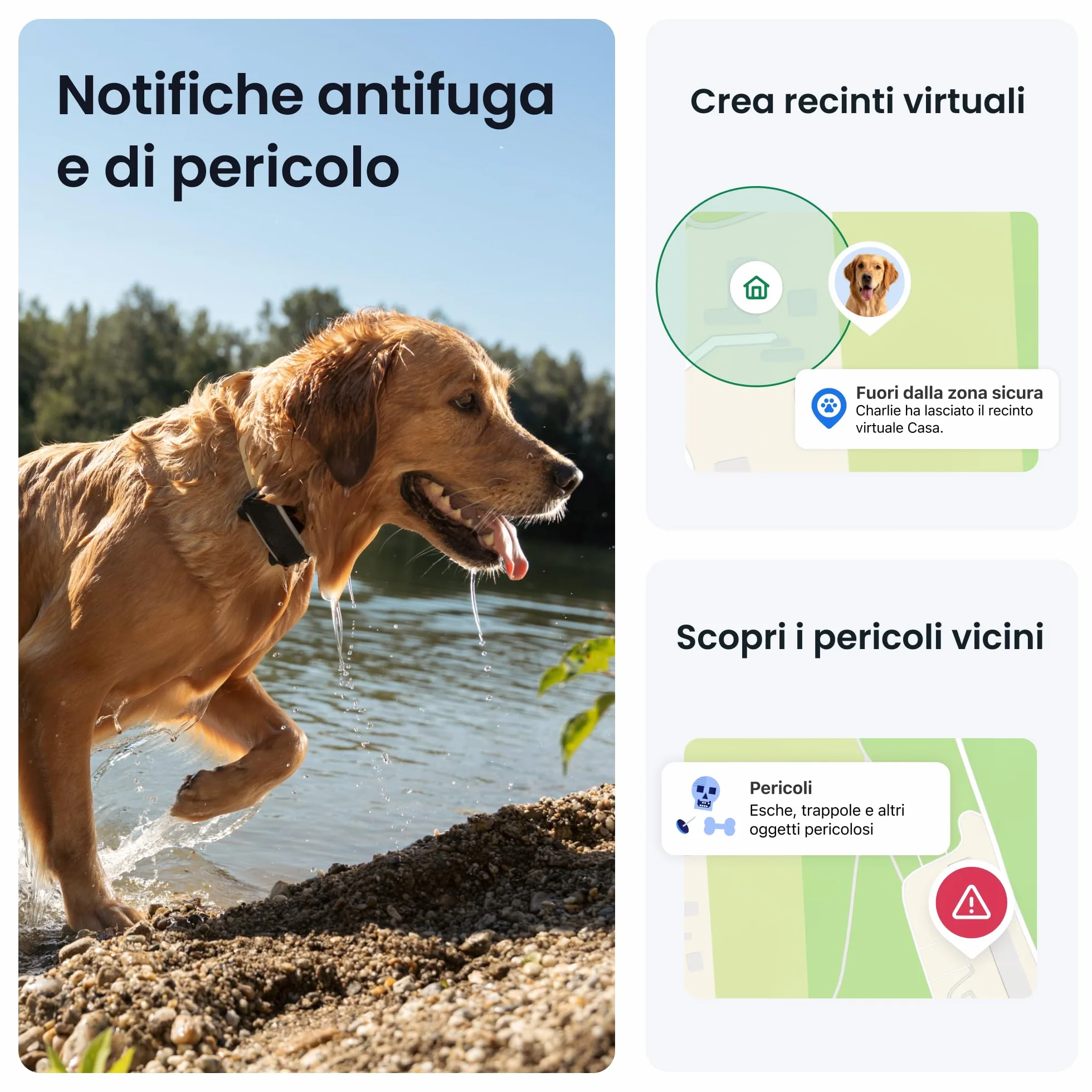 Tractive GPS Cane Intelligente XL (Nero)