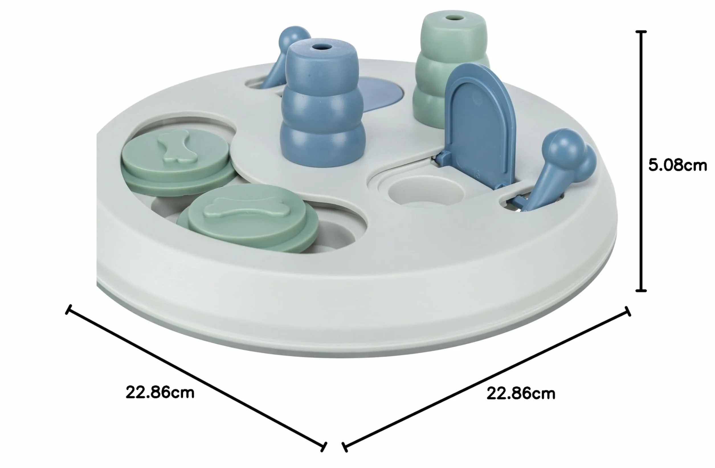 TRIXIE Dog Activity Flip Board – giocattolo intelligente interattivo per cani – stimola il problem-solving, l'arricchimento mentale & la curiosità naturale – ø 23 cm
