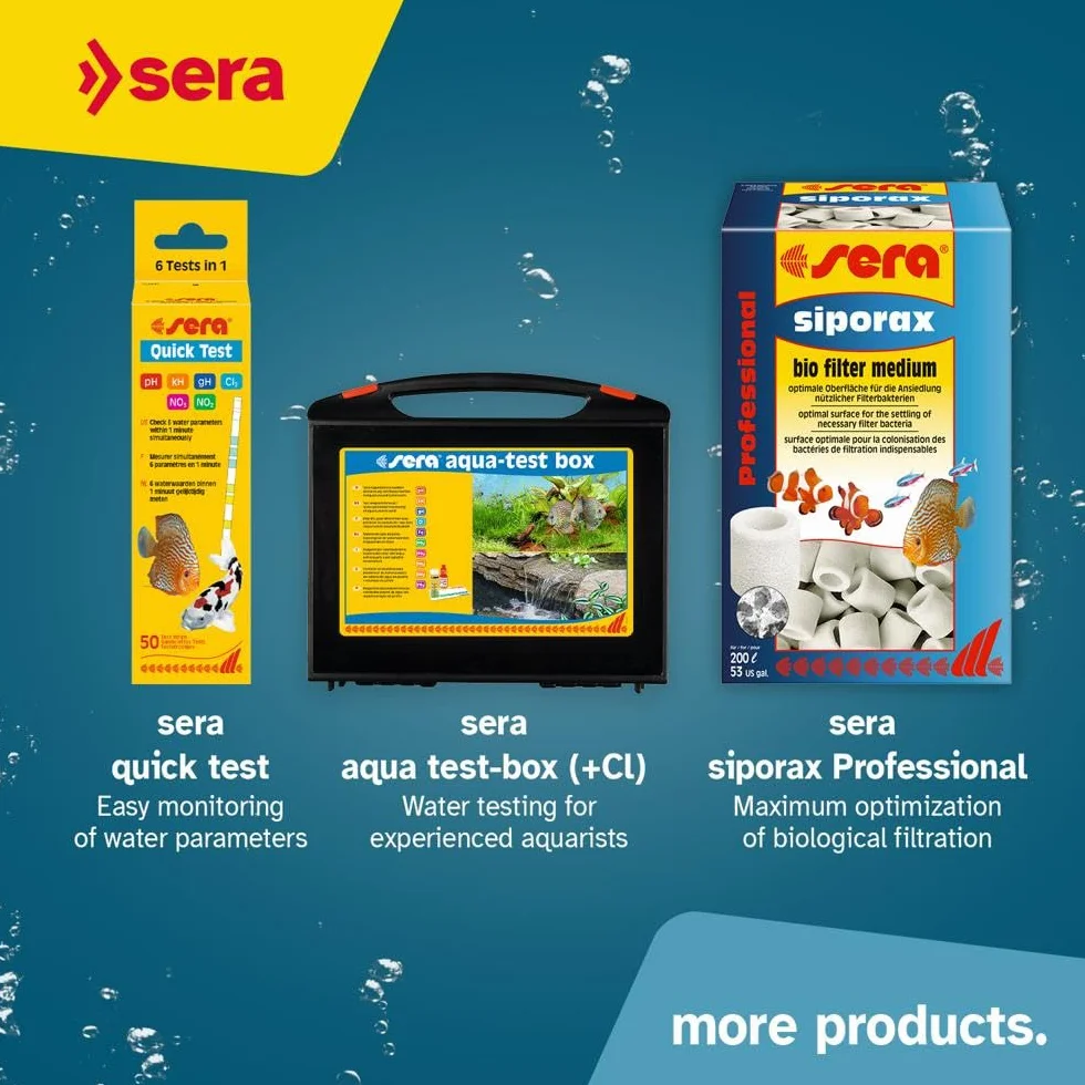 Sera GH Test 15ml | per aquario e laghetto | Misura Durezza Totale (Calcio & Magnesio) | Kit Analisi Acqua con Cuvetta, Siringa, Scheda di Valutazione | Precisione Fino a 420 °DGH per Pesci