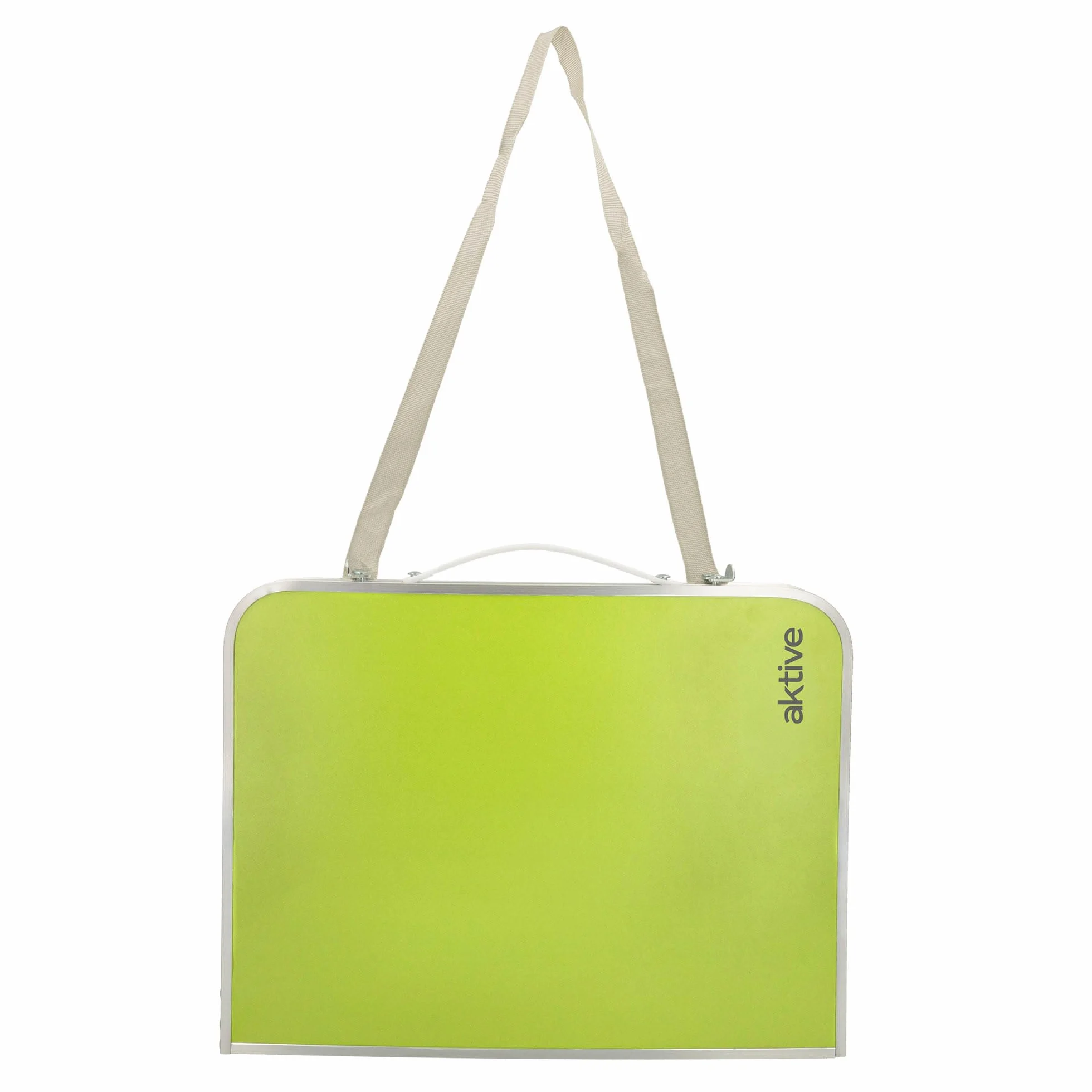 AKTIVE Składany stół plażowy 60x40x25 cm zielony metal drewno