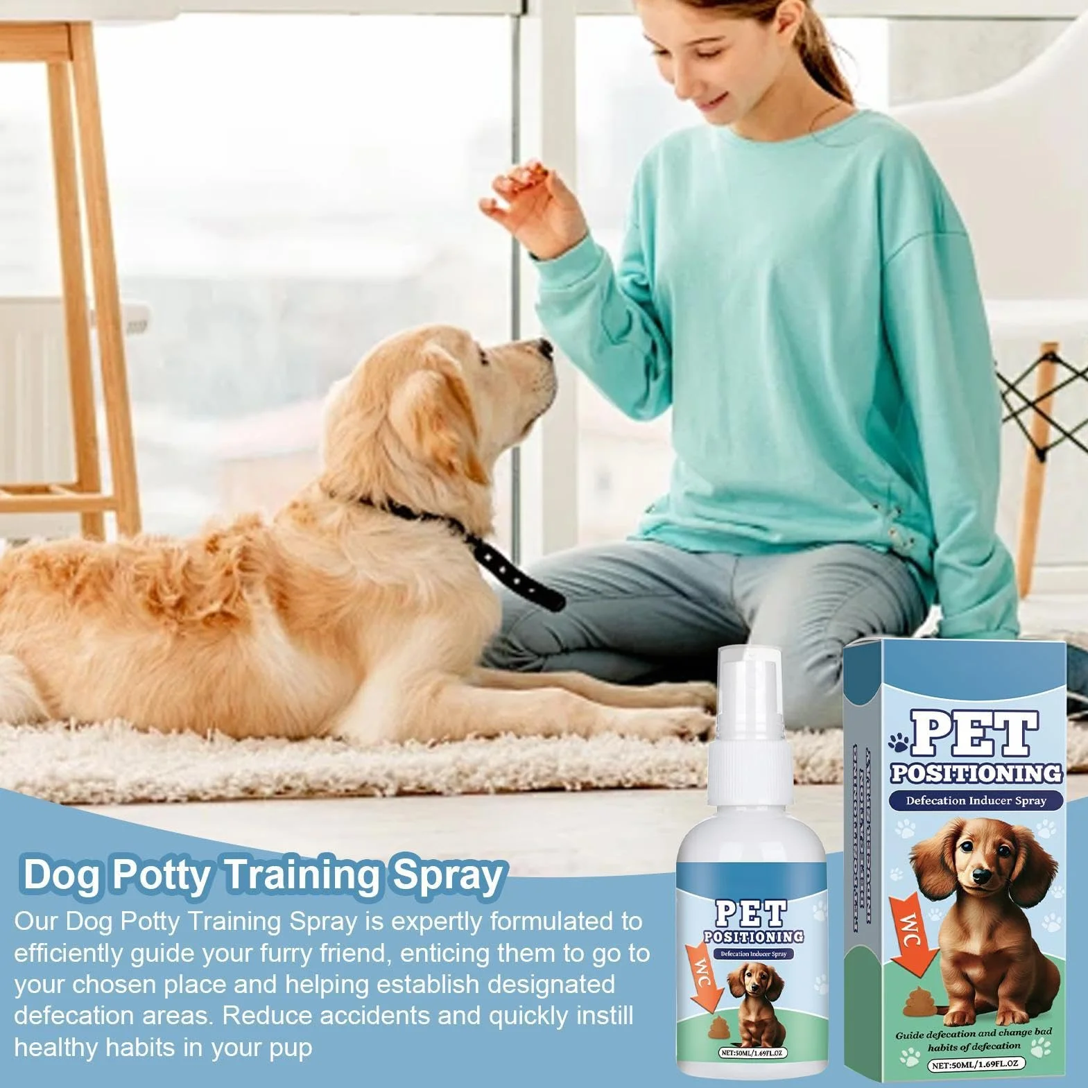 Spray per addestramento vasino per Cani, Profumo Attraente per addestramento Cuccioli, Spray per addestramento del Cane, Spray per l'addestramento del Cane, correttore per l'addestramento,