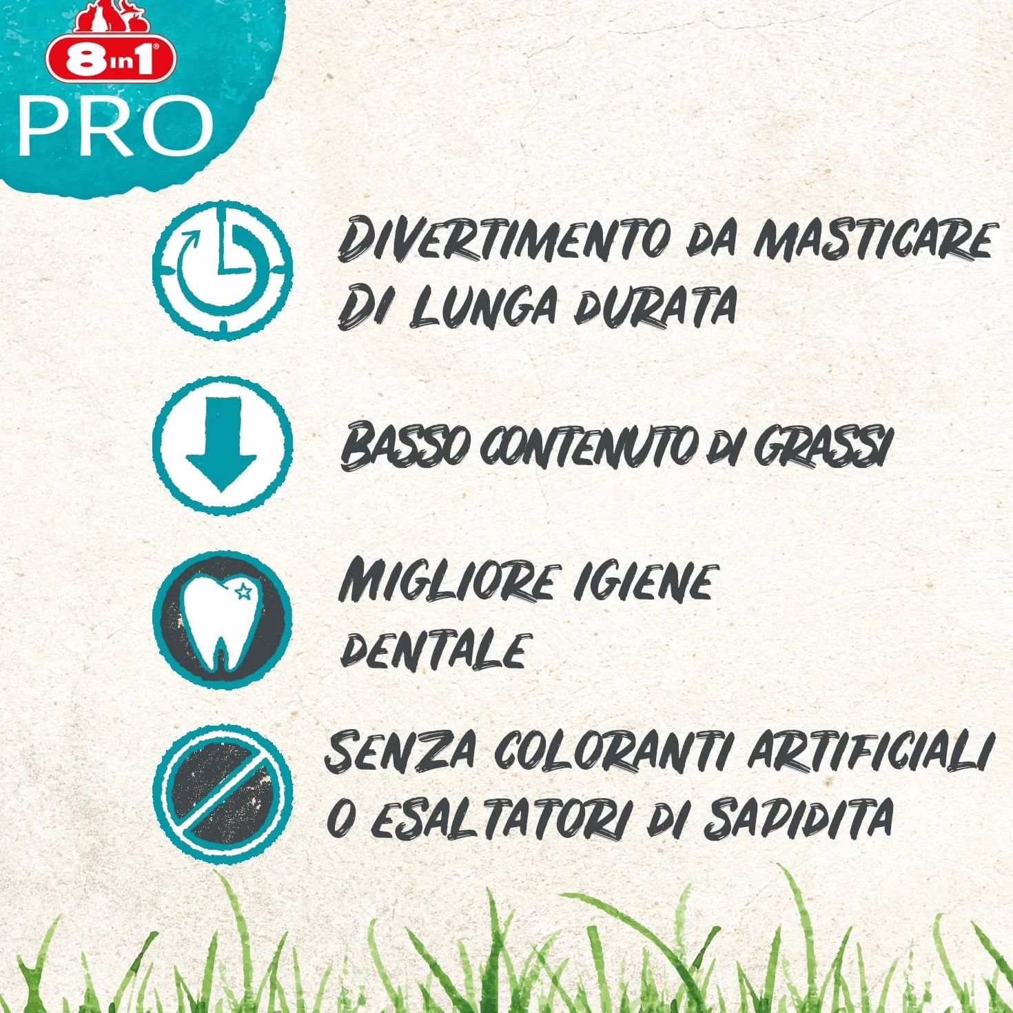 8in1 Pro Dental Twisted Sticks - Bastoncini da Masticare Sani per Cani per la Cura dei Denti, 35 Pezzi