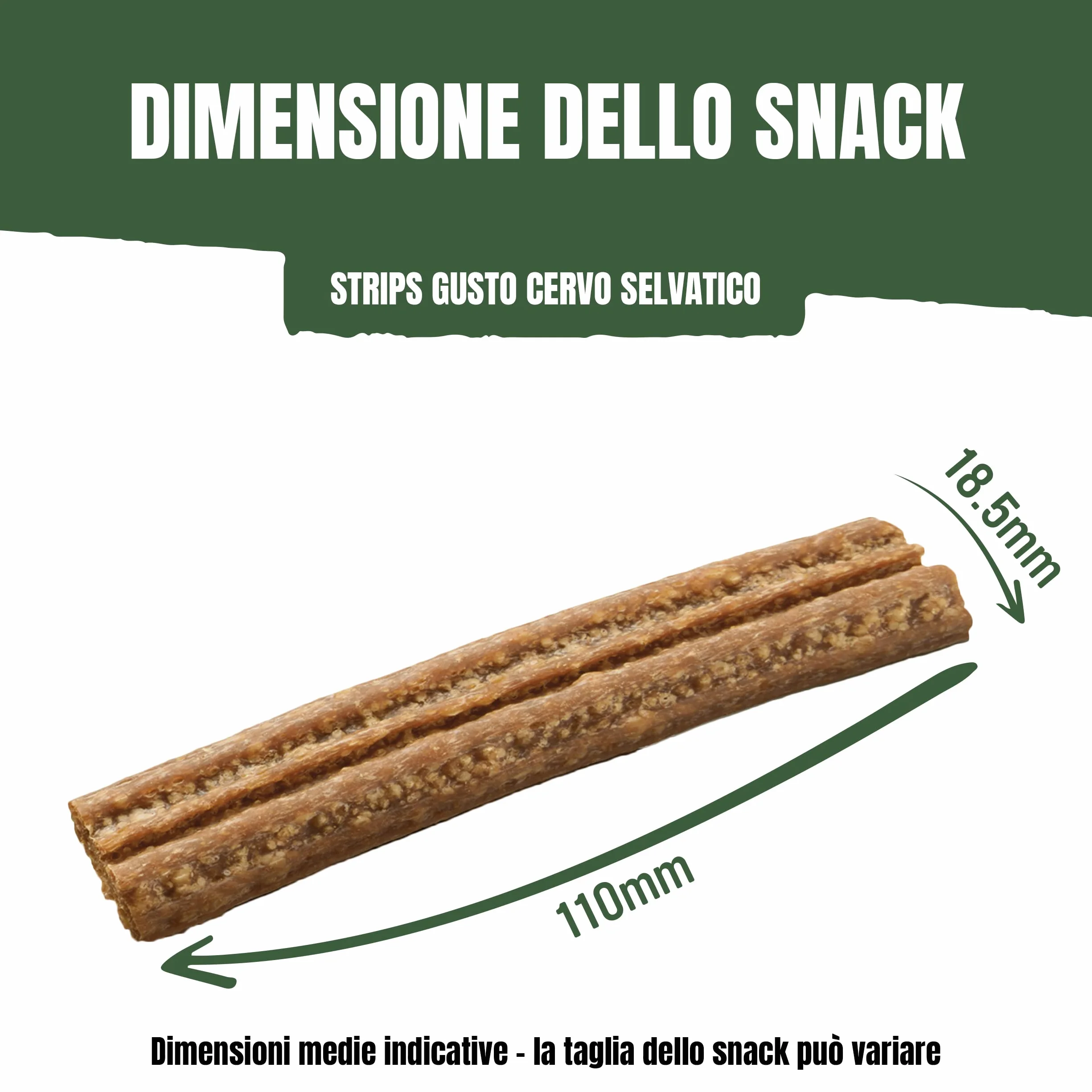 PURINA ADVENTUROS Snack per Cani Adulti Strips con Cervo 6 Confezioni da 90g