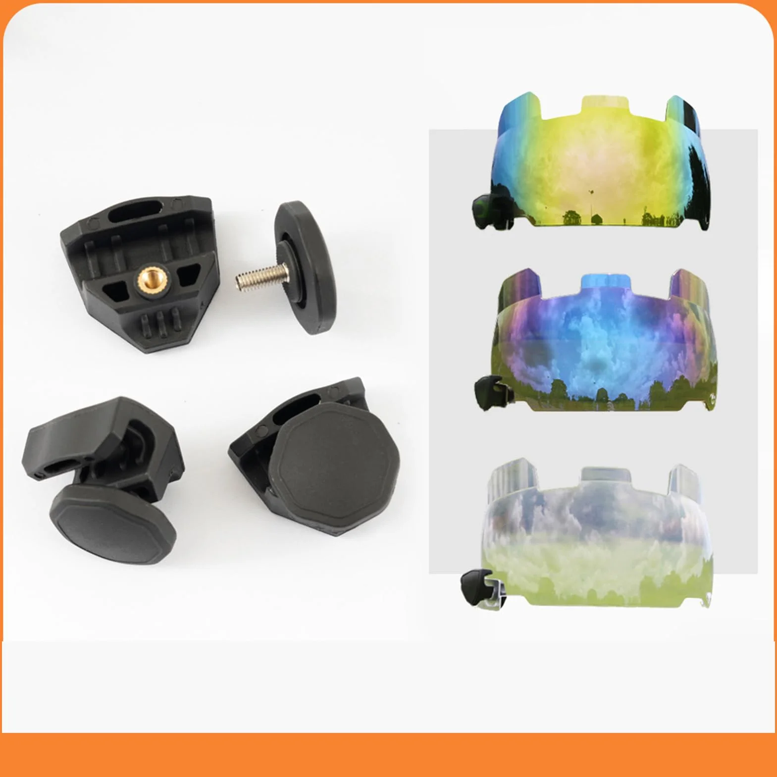 Kit riparazione casco calcio, clip visiera, viti ricambio, fissaggio