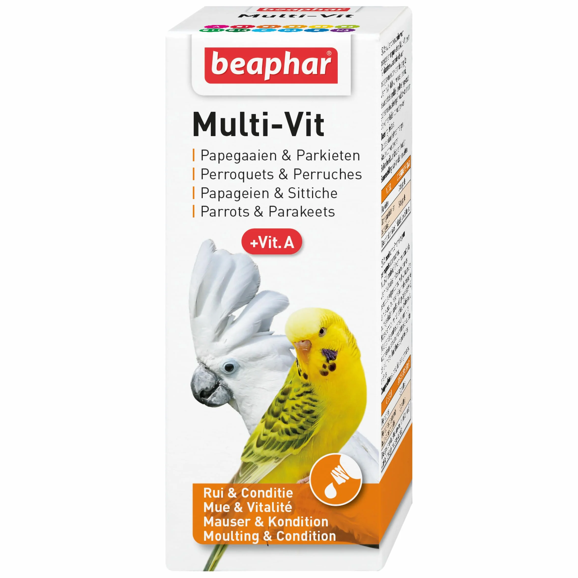 Beaphar Multi-Vit per Parrocchetti e Pappagalli, con 12 Vitamine, 50 ml (Confezione da 1)