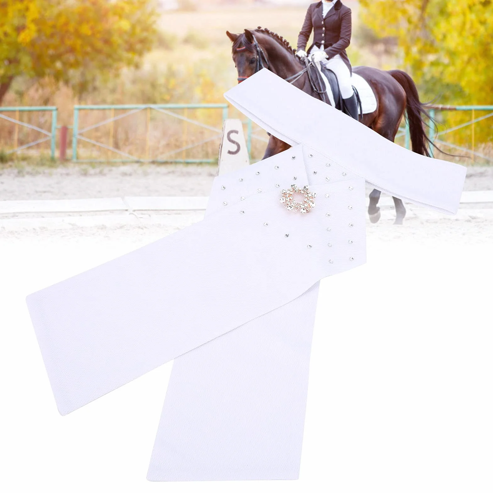 Cravatta da Equitazione da Equitazione Cravatta da Competizione Equestre Cravatta da Equitazione Pre-legata per Cravatta da Spettacolo di Cavalli in Cotone Concorso di Spettacoli Equestri
