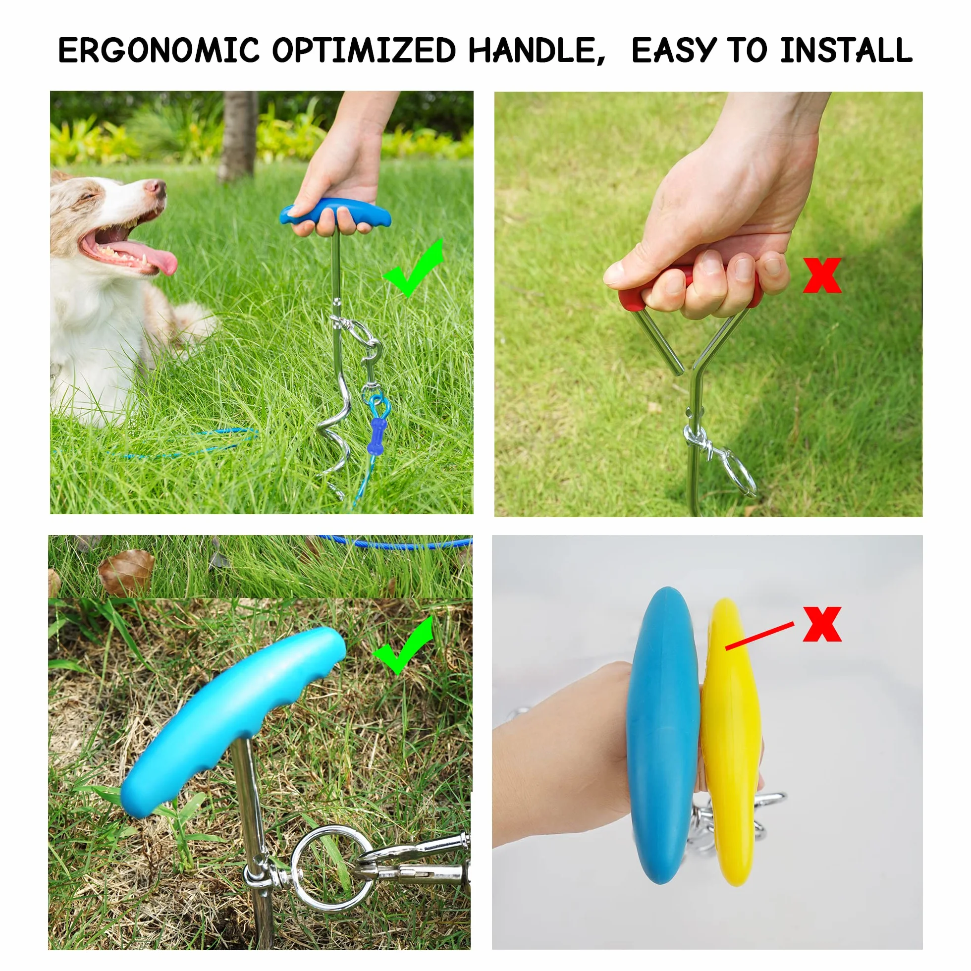 Petphabt - Cavo resistente per cani da 3 m, con spirale per cani da 16 cm, per cuccioli, animali domestici, guinzaglio per esterni (verde acqua)