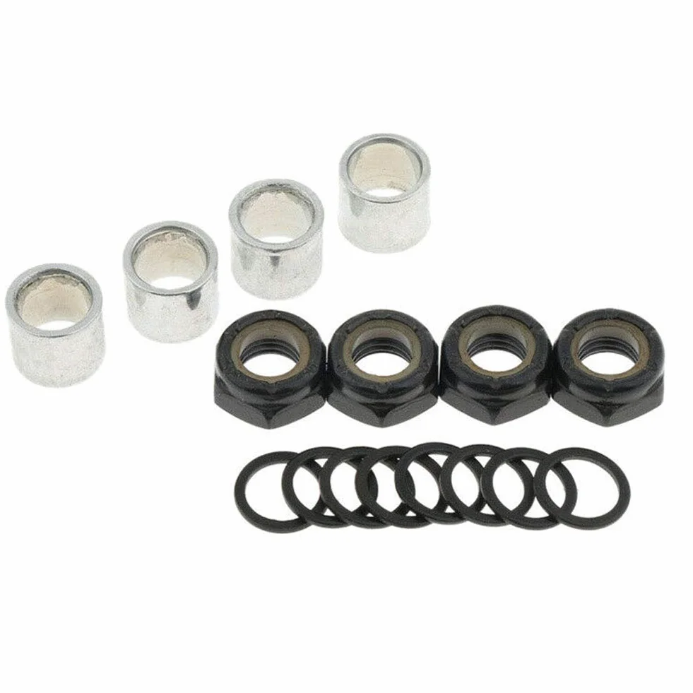 Rondella distanziale in metallo, kit dadi riparazione per cuscinetti skateboard e rondelle camion, accessori longboard