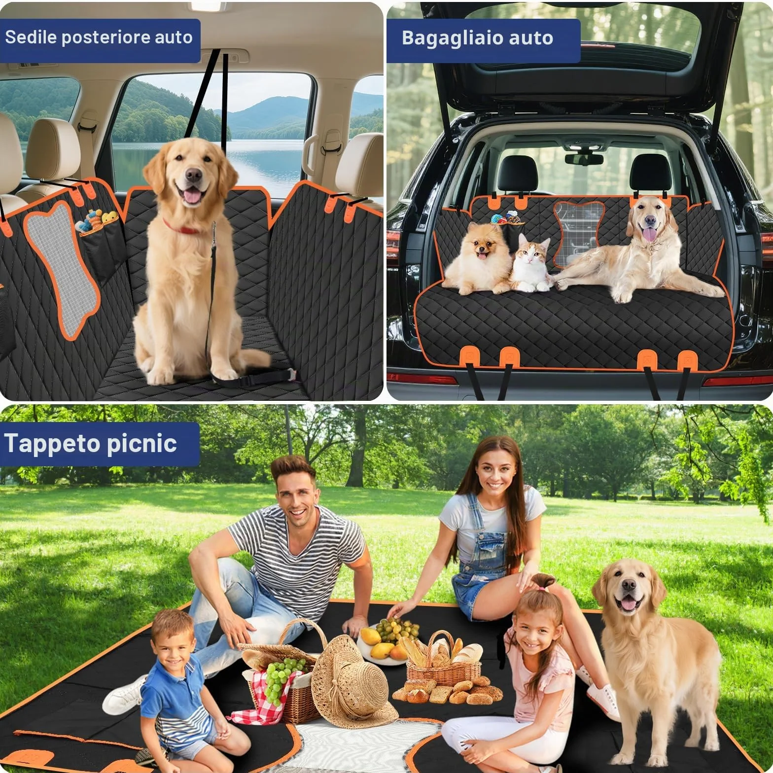 Vortix Coprisedile Auto Per Cani – Protezione Interni Da Macchie, Graffi E Peli Di Animali Domestici