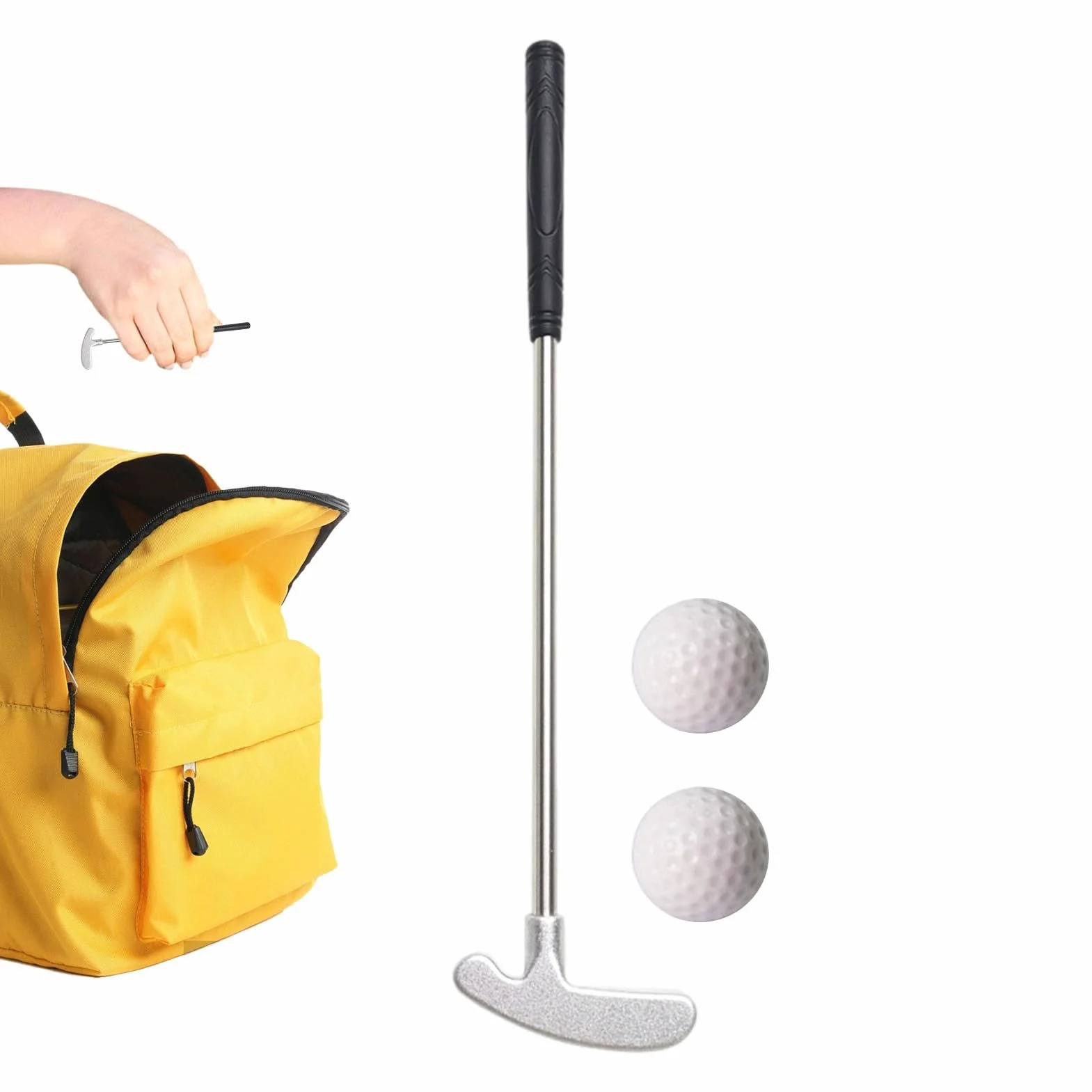 Putter club a due vie, putter minigolf a due vie per bambini, putter da golf con testa in lega di zinco, albero in acciaio inox TPRGrip, mazze da golf per bambini, ragazzi e adulti