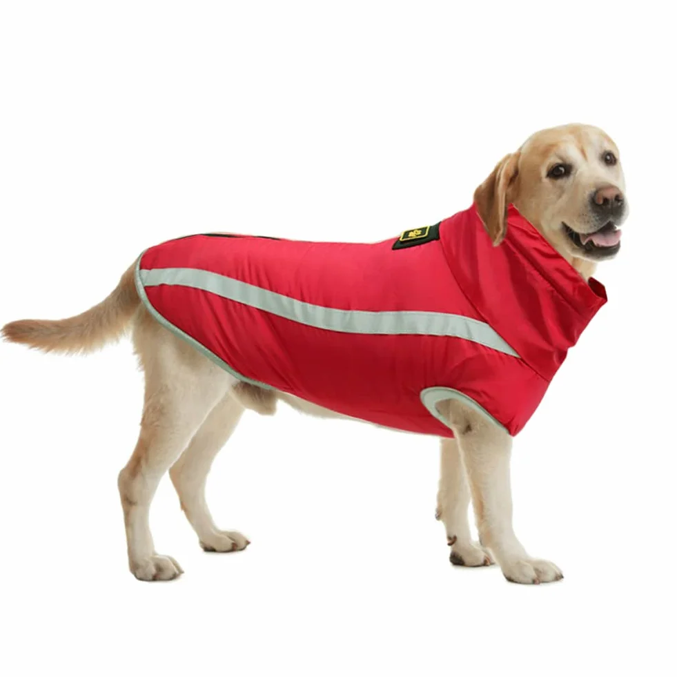 Cappotto Invernale Impermeabile per Cani Giacca Antivento Riflettente con Foro per Imbracatura Taglia Piccola Media Grande